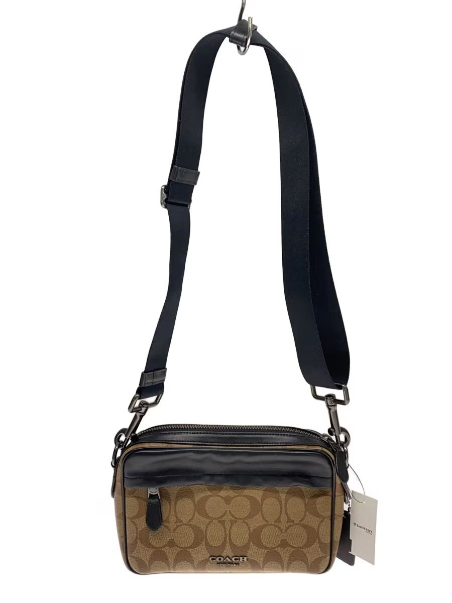 COACH Shoulder Bag, Leather, CML All-over Pattern, F50715