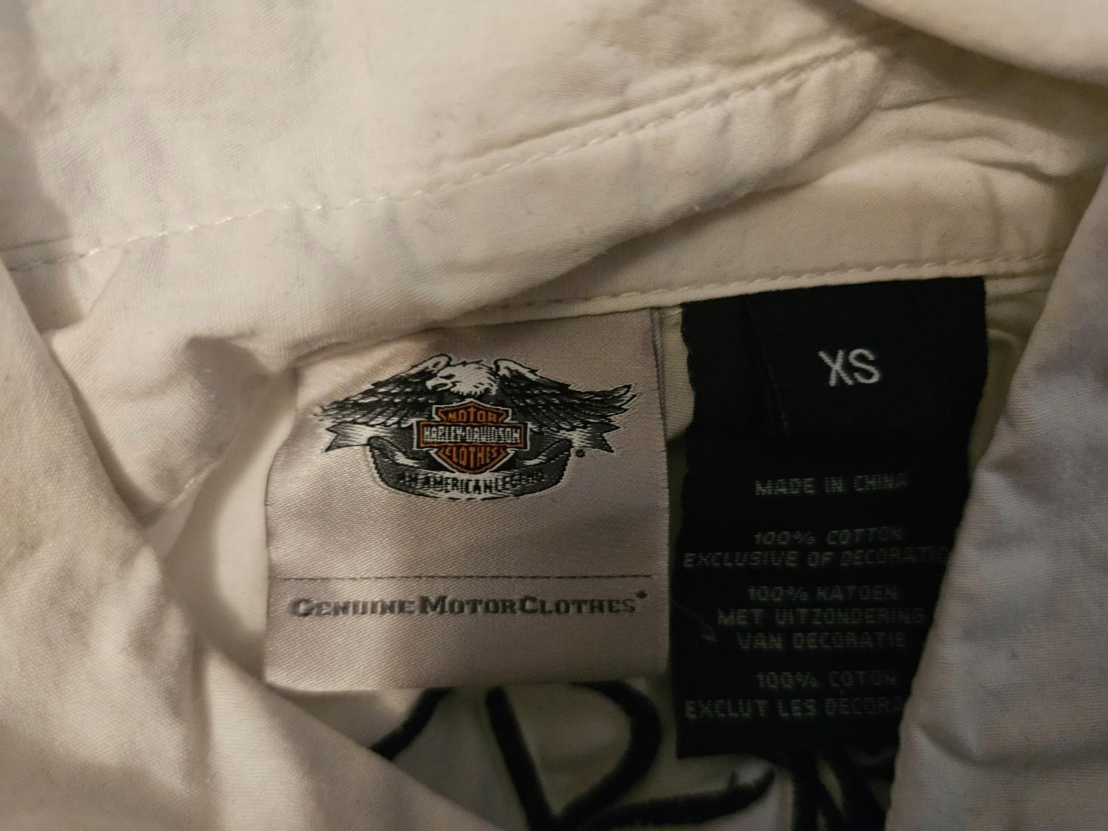 Harley Davidson womens white button down tank top