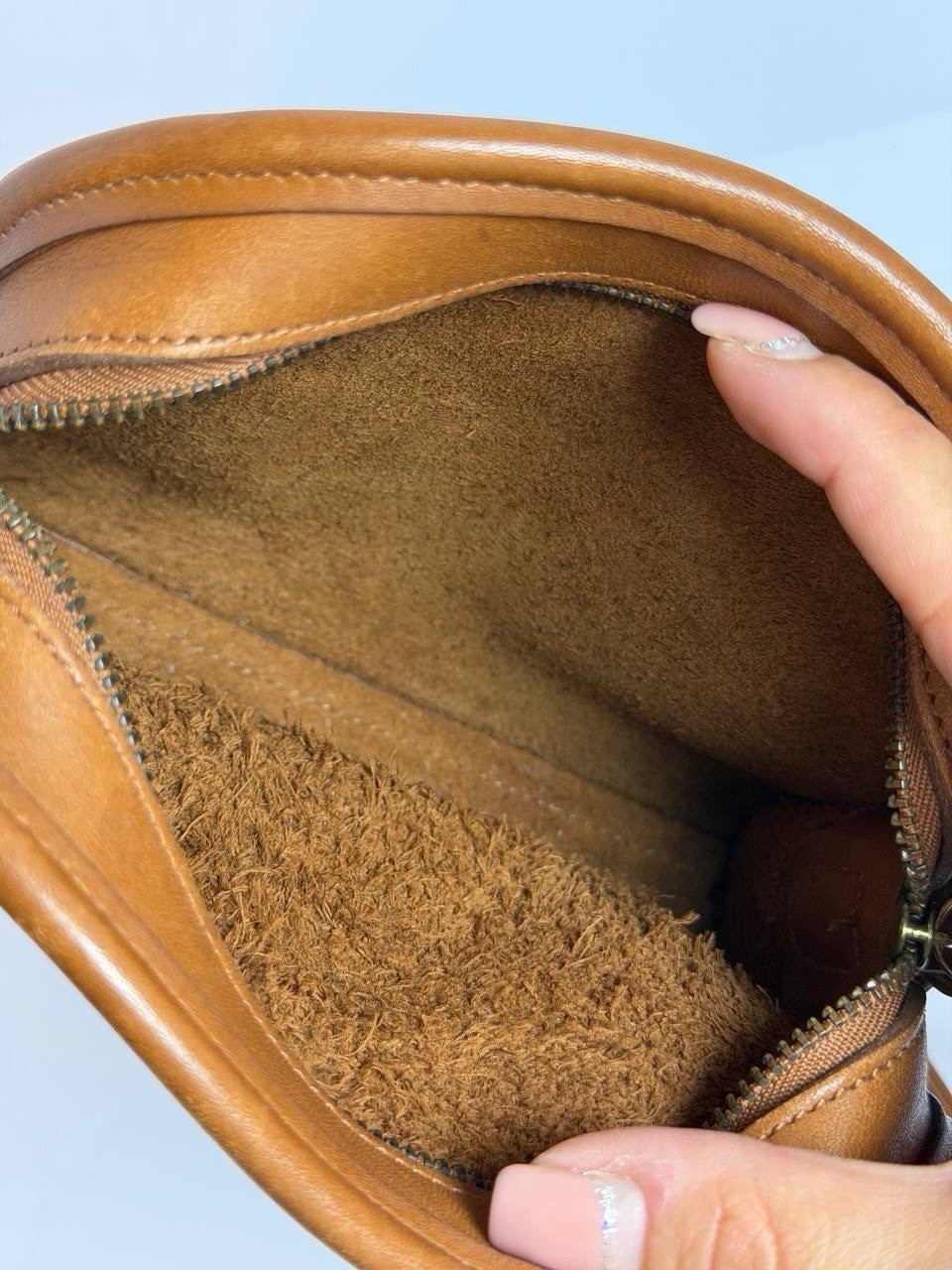 Coach Vintage Abbie Zip Crossbody Bag in British Tan