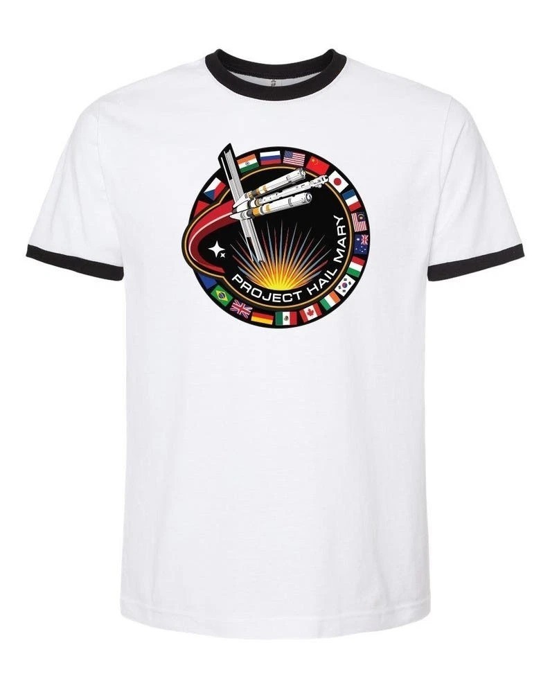 Project Hail Mary Ringer Shirt, Mission Patch reprint Ringer Tee
