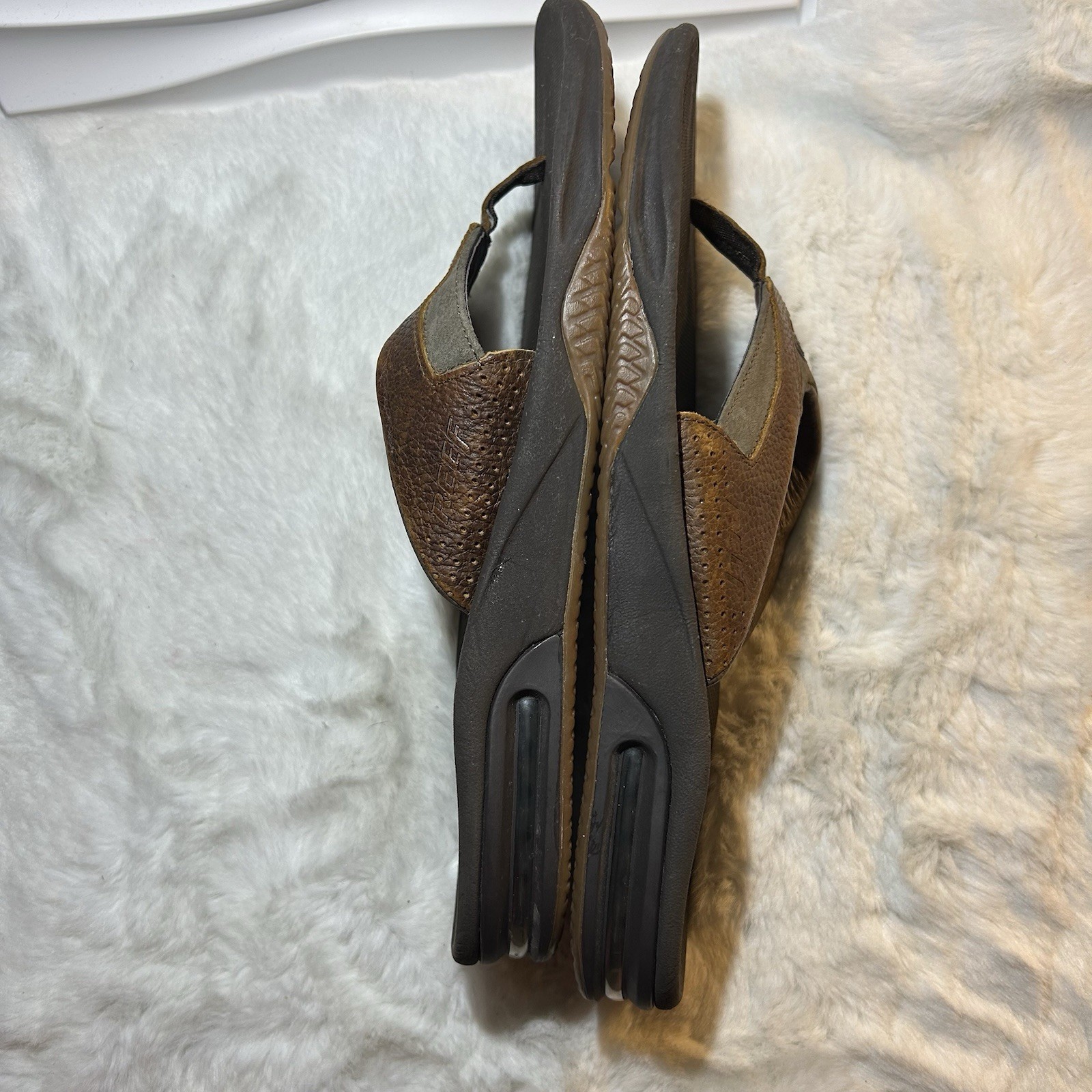 REEF Fanning Flip Flop Thong w/ Bottle Openers- Brown w/ Gum Sole – 12” Length