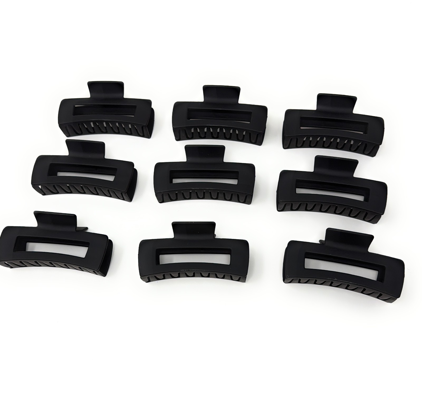 9 Pcs Hair Clip Black – Large Matte Non Slip Strong Hold