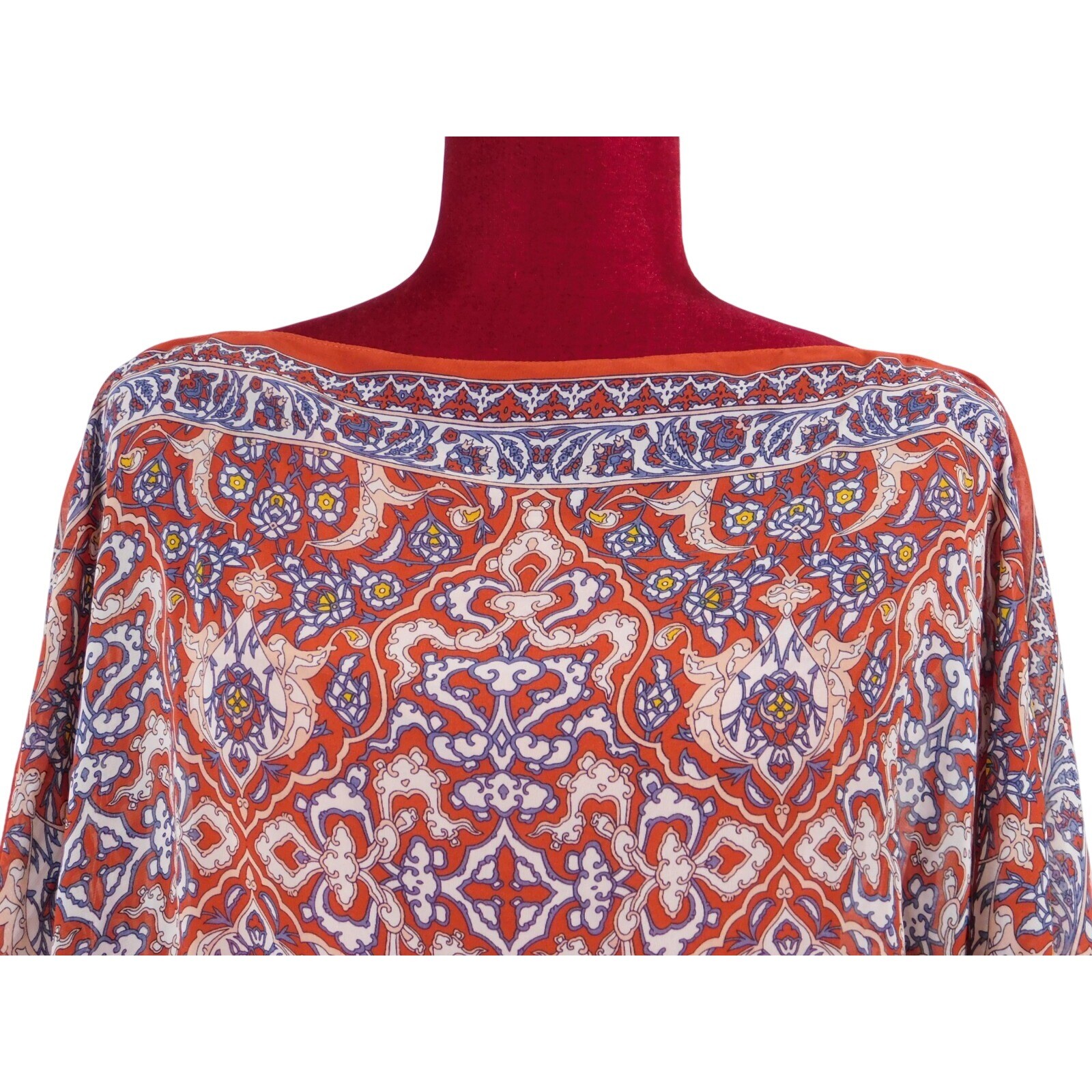 Max Studio Small Chiffon Kimono Short Sleeve Blouse