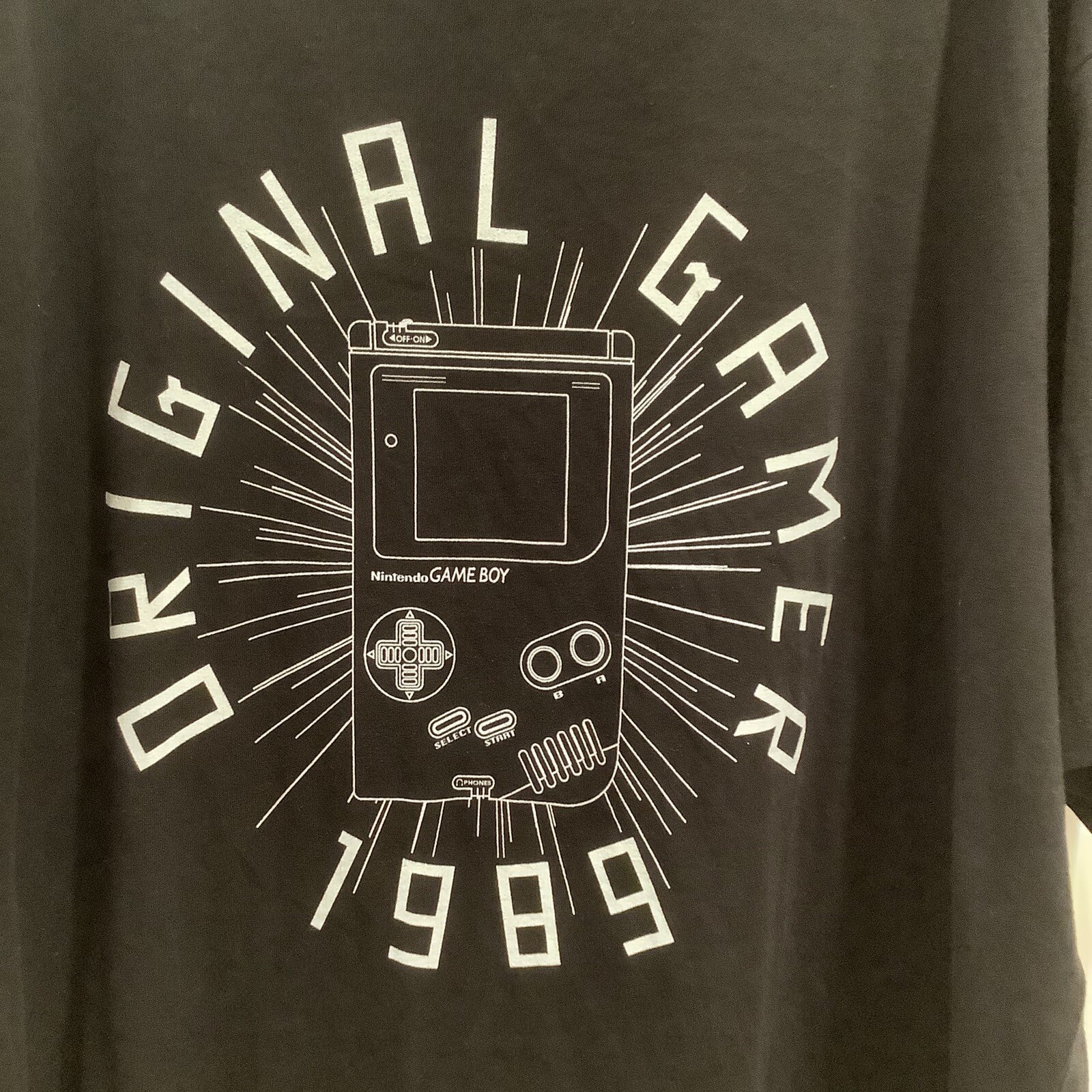 Nintendo Original Gamer 1989 Black Graphic T-Shirt Tee Men’s 2XL NWT