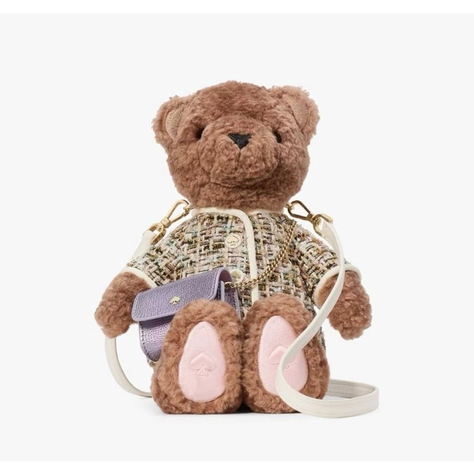 Kate Spade 3D Teddy Bear Crossbody Bag Brown Fur KI972 NWT Collectible $449 WRAP