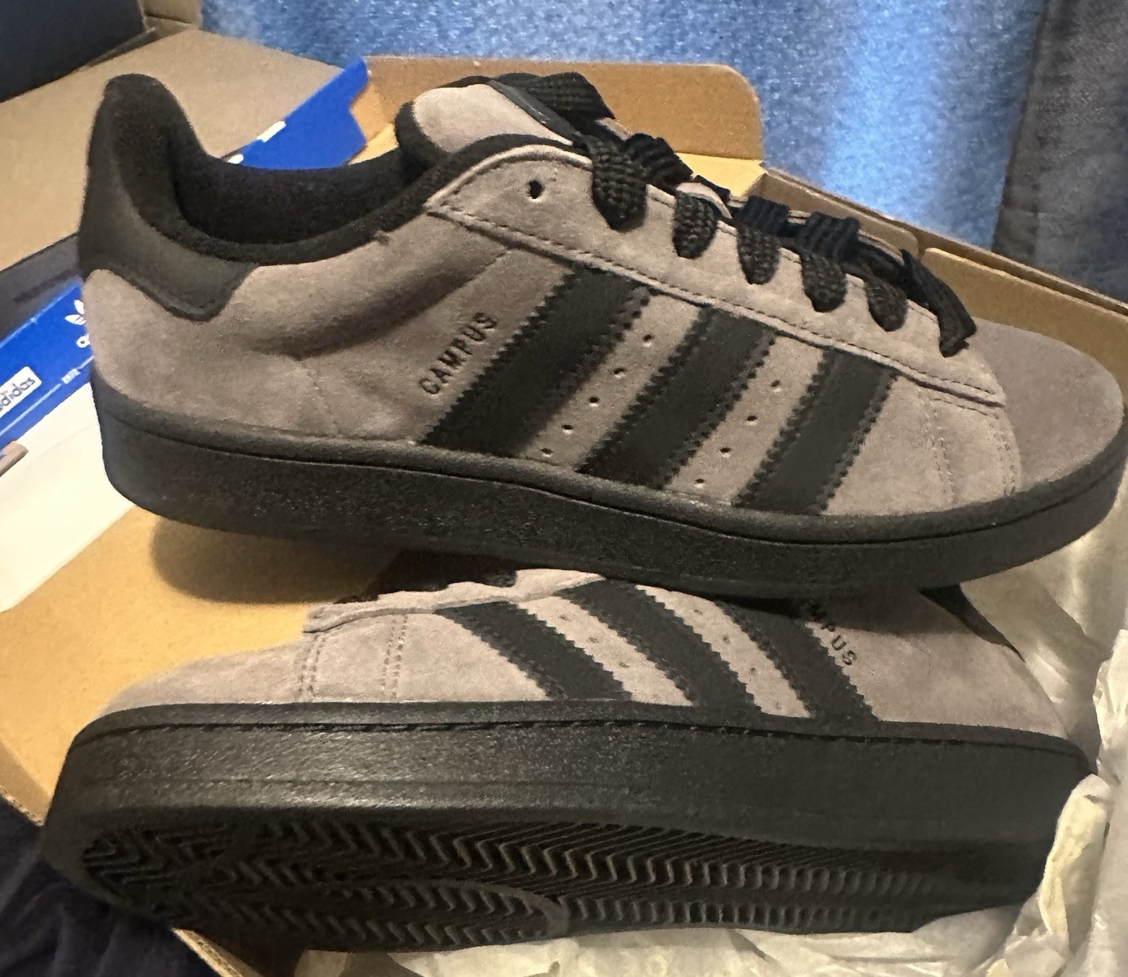 NEW Adidas Campus 00s Charcoal Black Mens Size 10.5 IF8770 New With Box