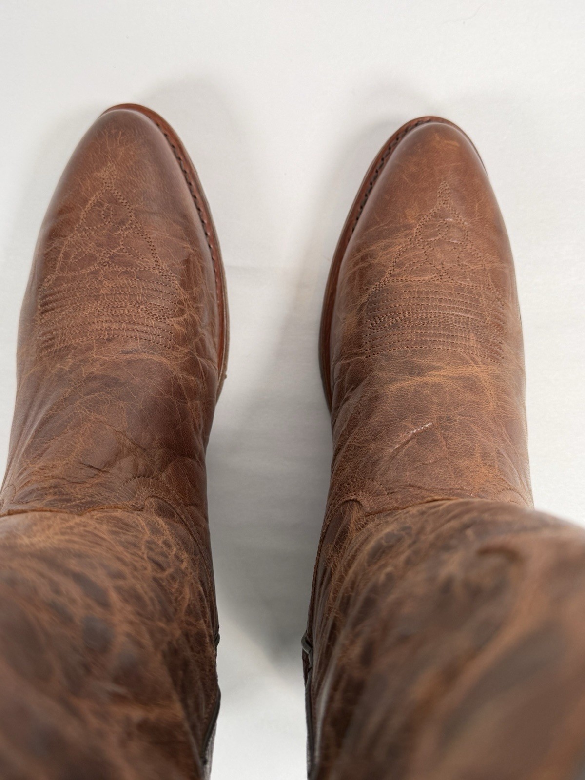 Men’s Cattle Baron Cowboy Boots Size 9 D Scotch Goat DH5441 Ranch Riding Western