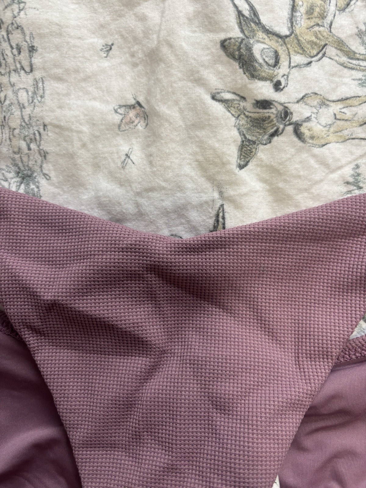 NEW WITH TAGS Oysho Join Life Bikini Bottoms dusky purple ribbed fabric Size M