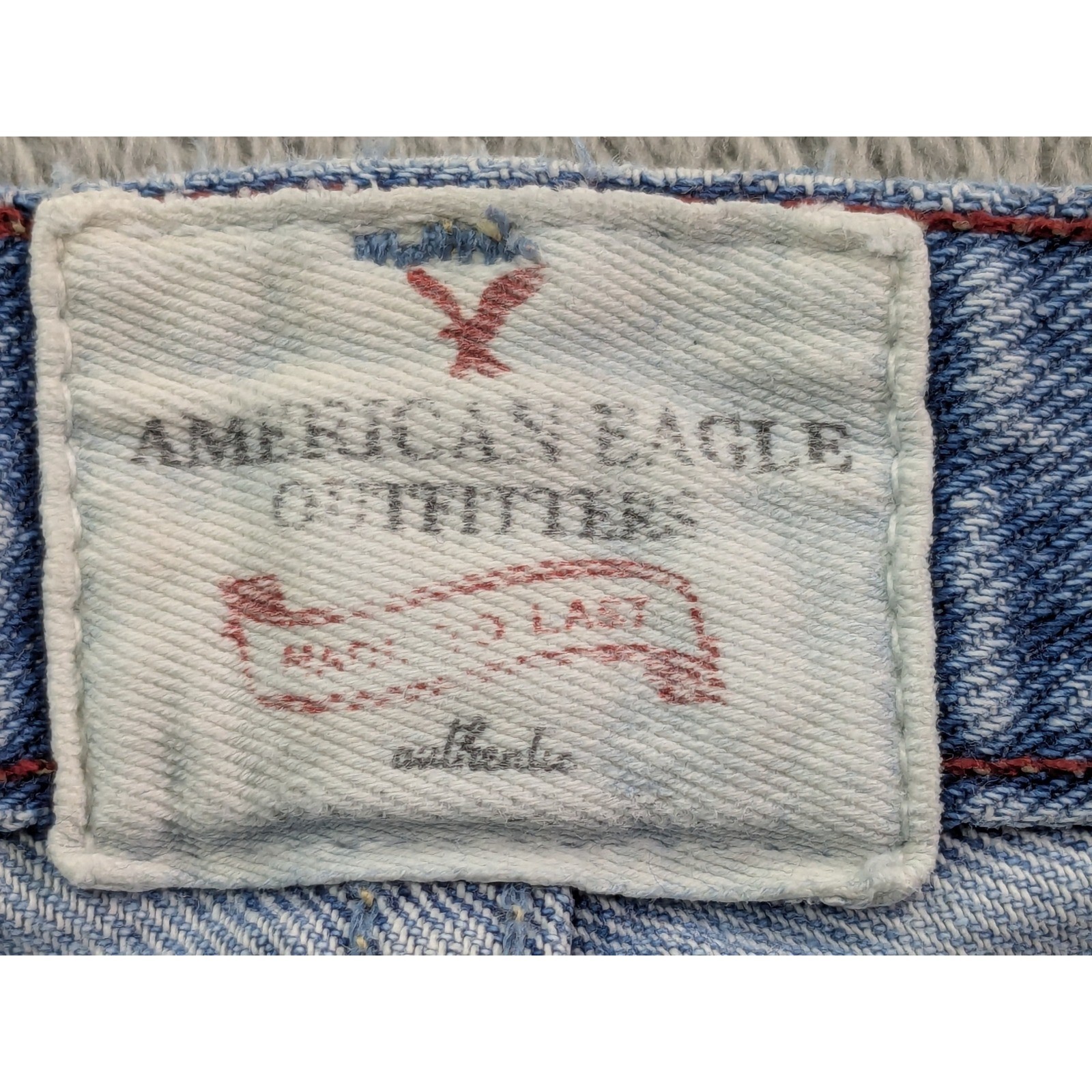 American Eagle Hipster Jeans Womens 6 Reg Light Wash Flare Low Rise Y2K Cotton