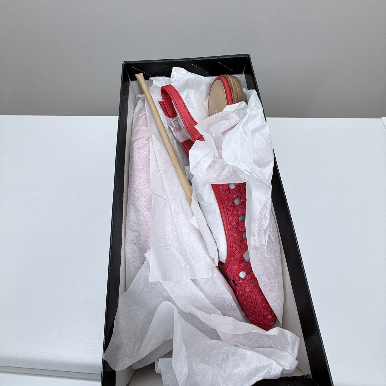Talbots Edna Woven Slingback Flats Women 8M Red Pepper NIB Coastal Grandma,