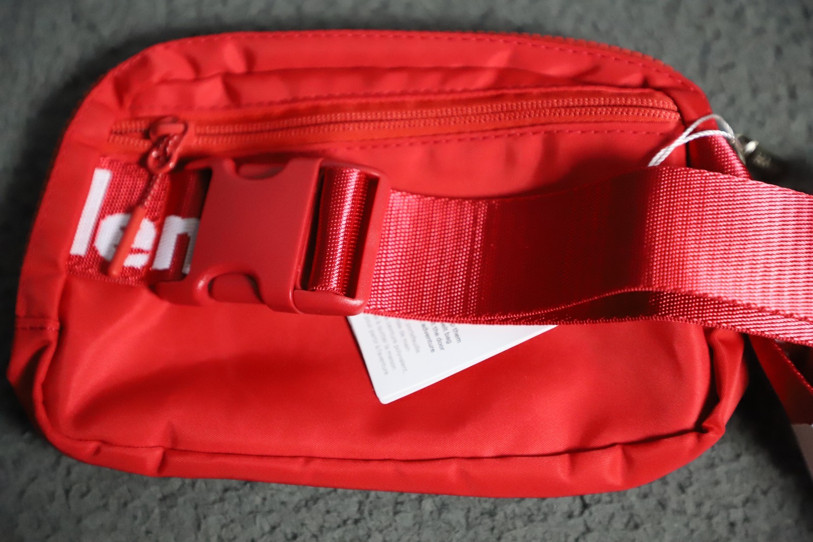 RARE Lululemon Everywhere Belt Bag Red Wordmark Logo Employee Edition NWT