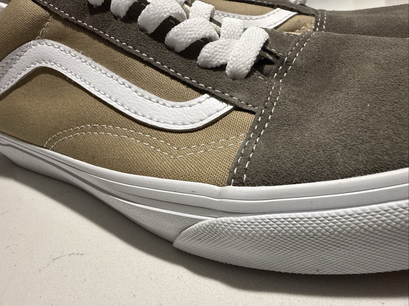 Vans Old Skool Canvas Suede Block Brown VN000CT8BRO Men 8 / Women 9.5 New Box