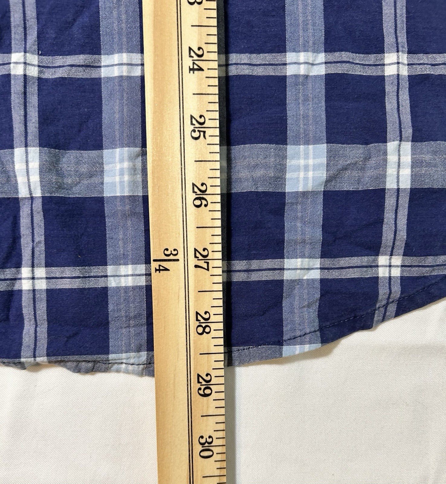 Lucky Brand Mens Short Sleeve Blue Western Pearl Snap Saturday Stretch Sz Large