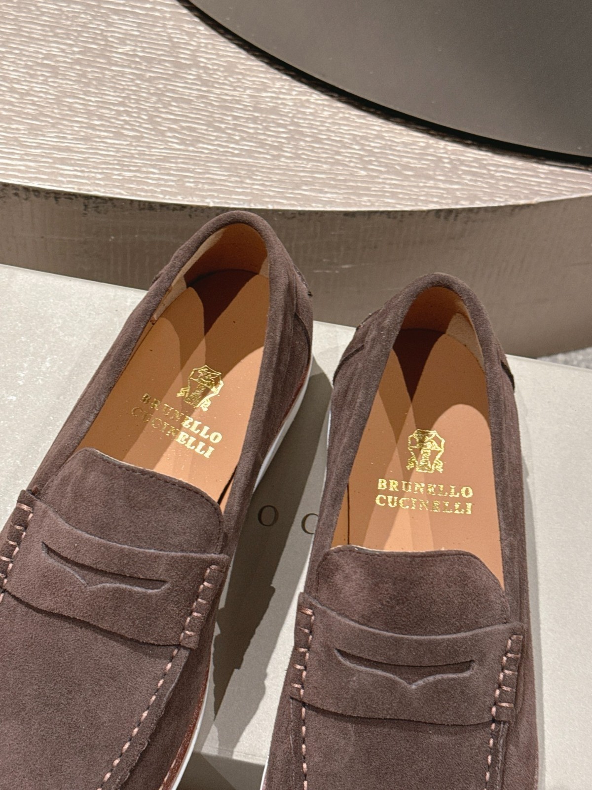 Brunello Cucinelli Style Loafers – Suede Slip-On Casual Shoes Size 43