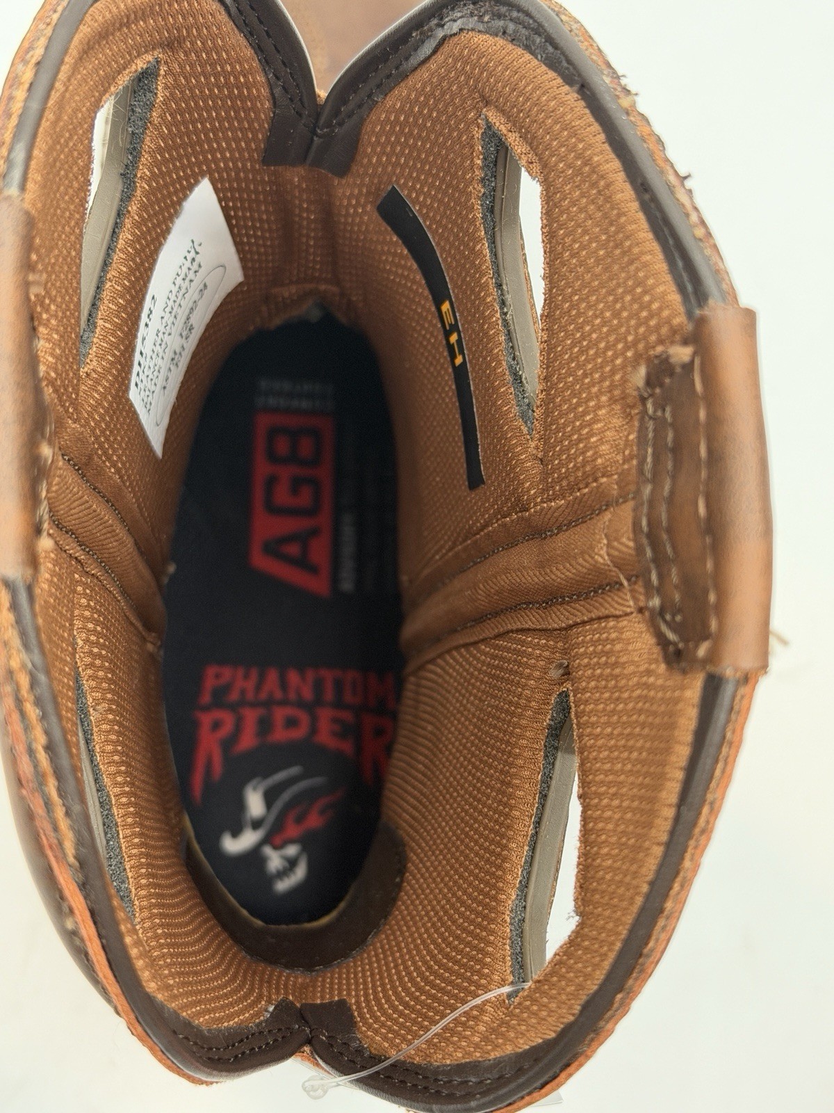 NEW PHANTOM RIDER SZ 9.5 D 11″ Roper Pull On Work Boots Square Toe in BROWN