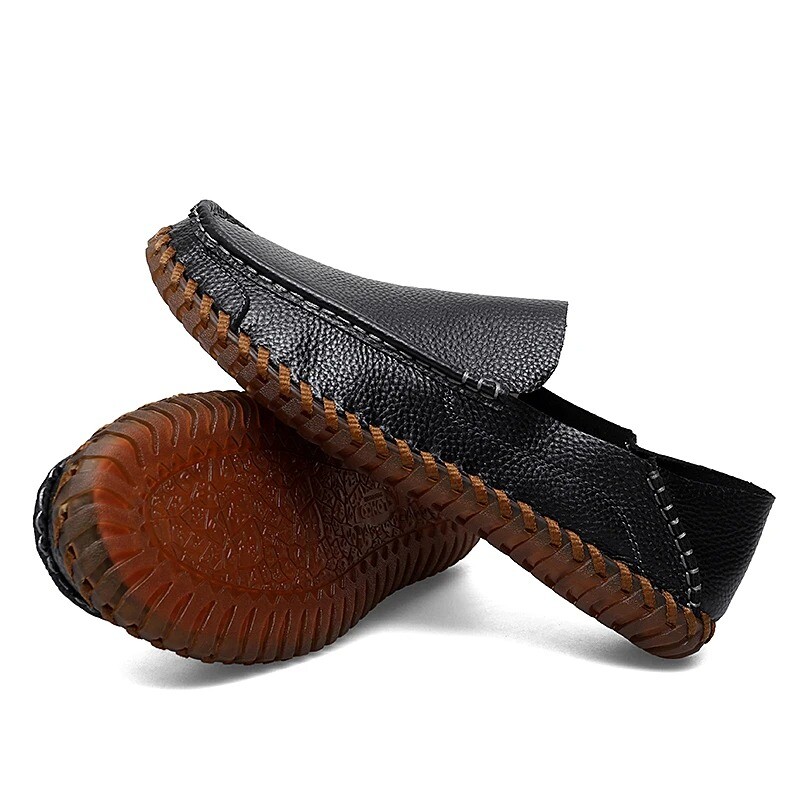 Handmade Men’s Casual Shoes Leather Loafers Moccasins Breathable Driving Shoes