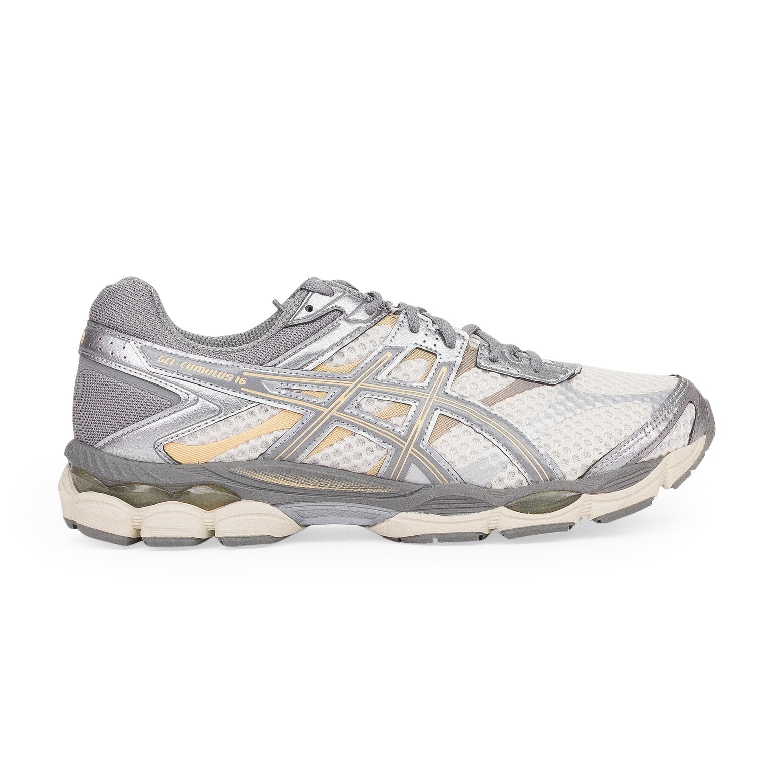 NIB ASICS CREAM/GRAY GEL-CUMULUS 16 SNEAKERS SIZE 10.5 $140