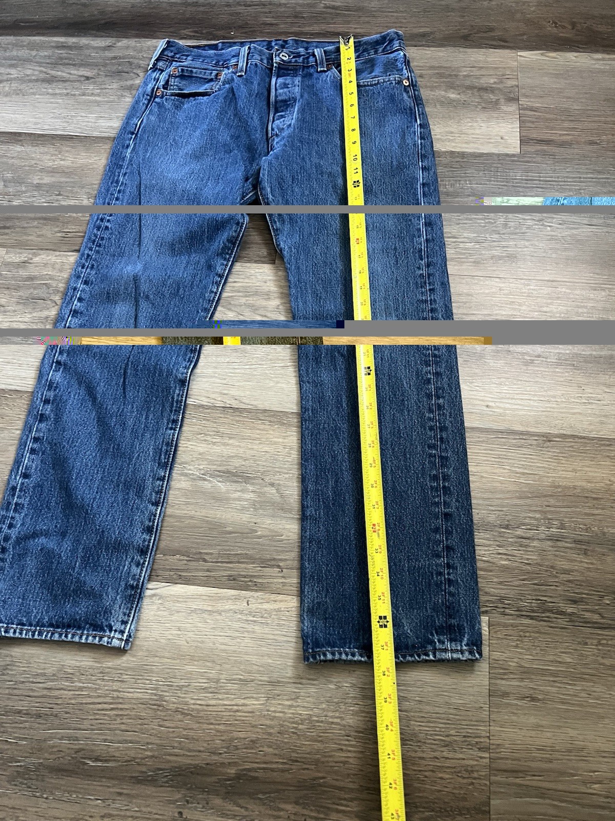 Levi’s Original 501 Straight Leg Button Fly Men’s Blue Denim Jeans 30×34 #3513