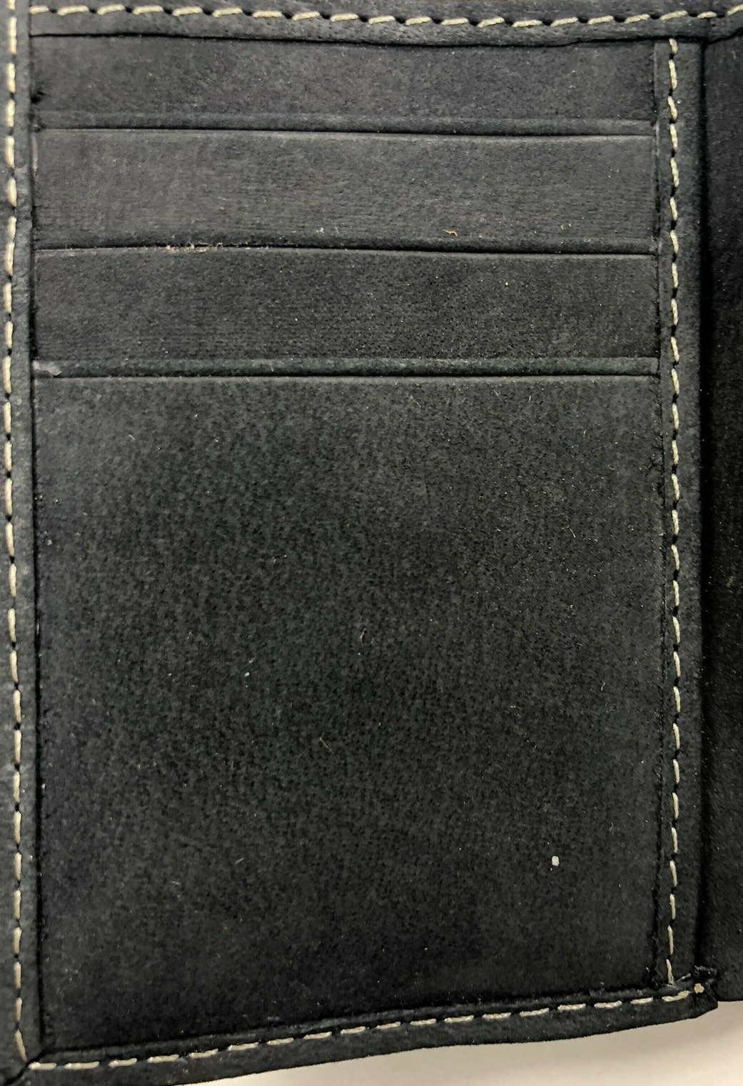 Timberland / BLACK SUEDE Leather/Premium Genuine Quality Tri Fold w/Gift Box $50