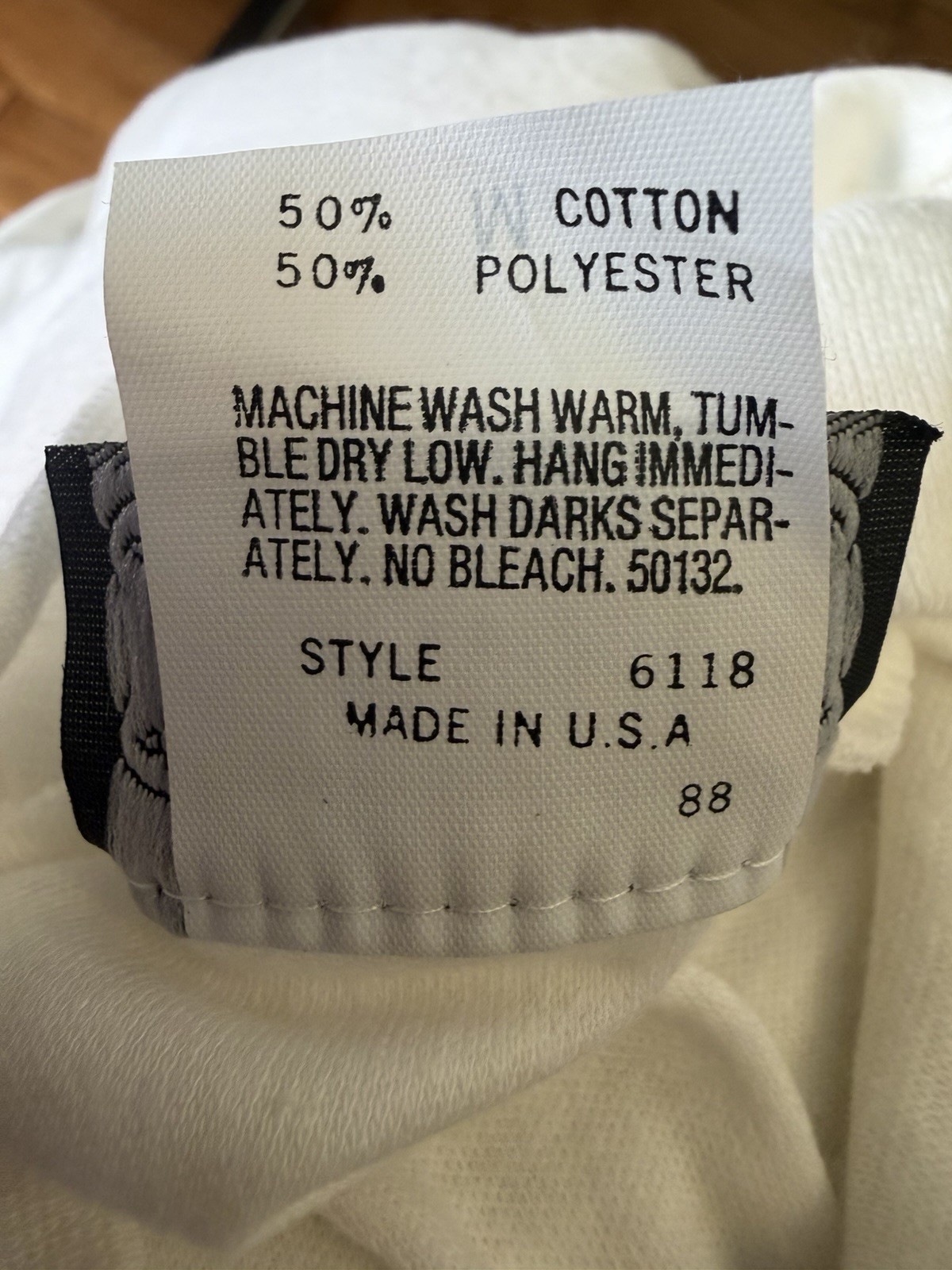 Vtg BonWorth Top Sz Medium White Tan Colorblock Mock Neck USA Made Retro 80s 90s