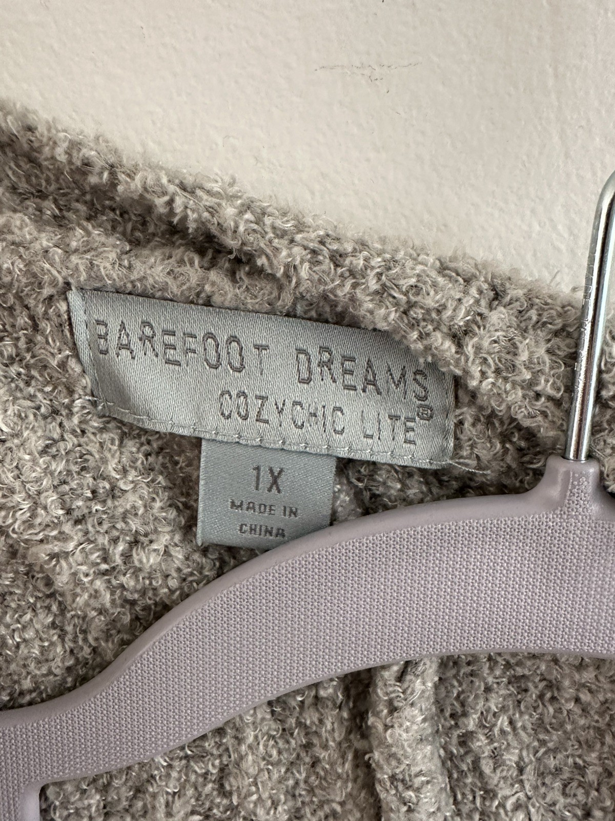 Barefoot Dreams 1XL Lt Gray Cozy Chic Lite Open Front Cardigan Super Soft EUC