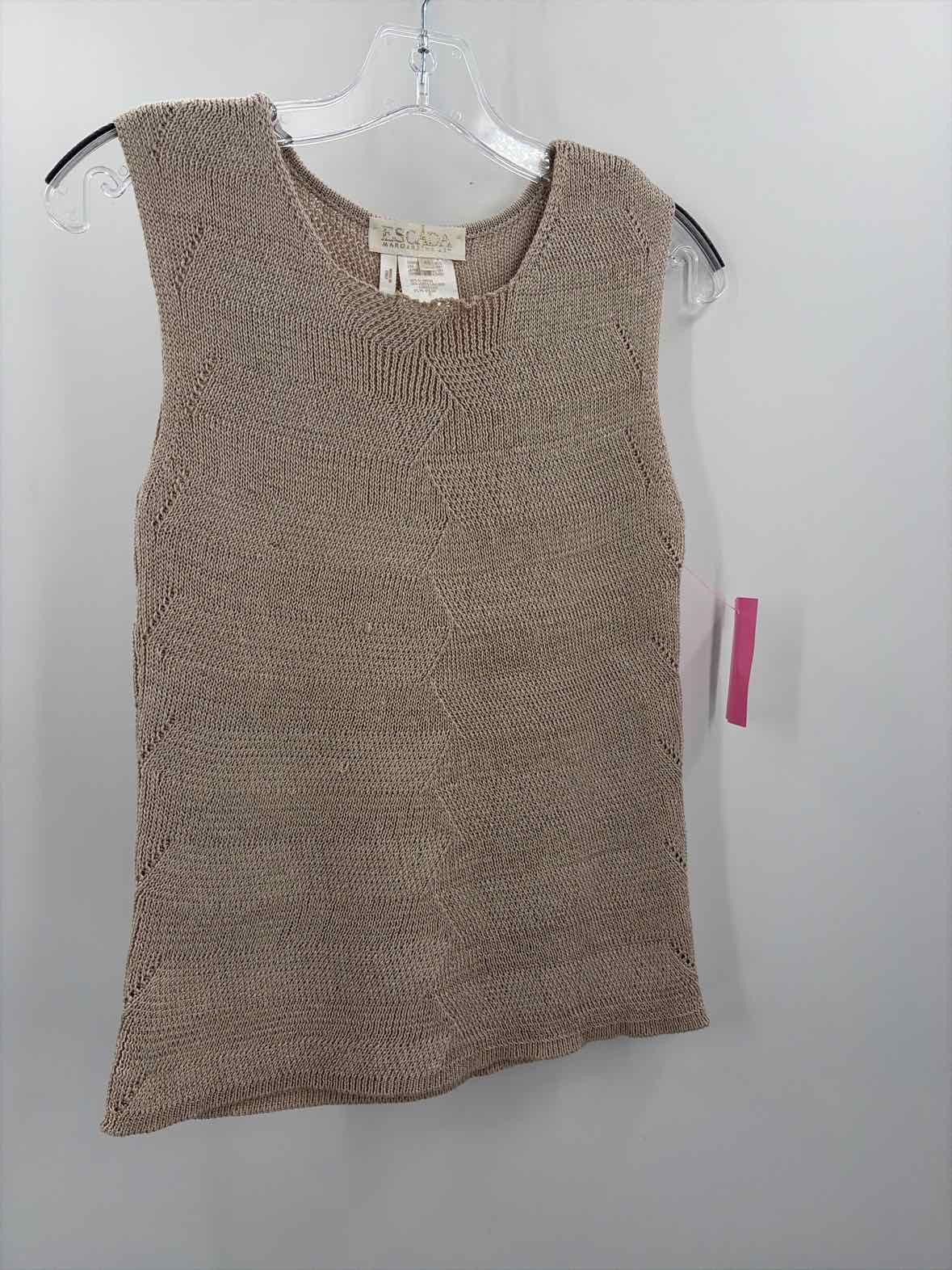 Pre-Owned Escada Tan Size 40 Knit Tank Top
