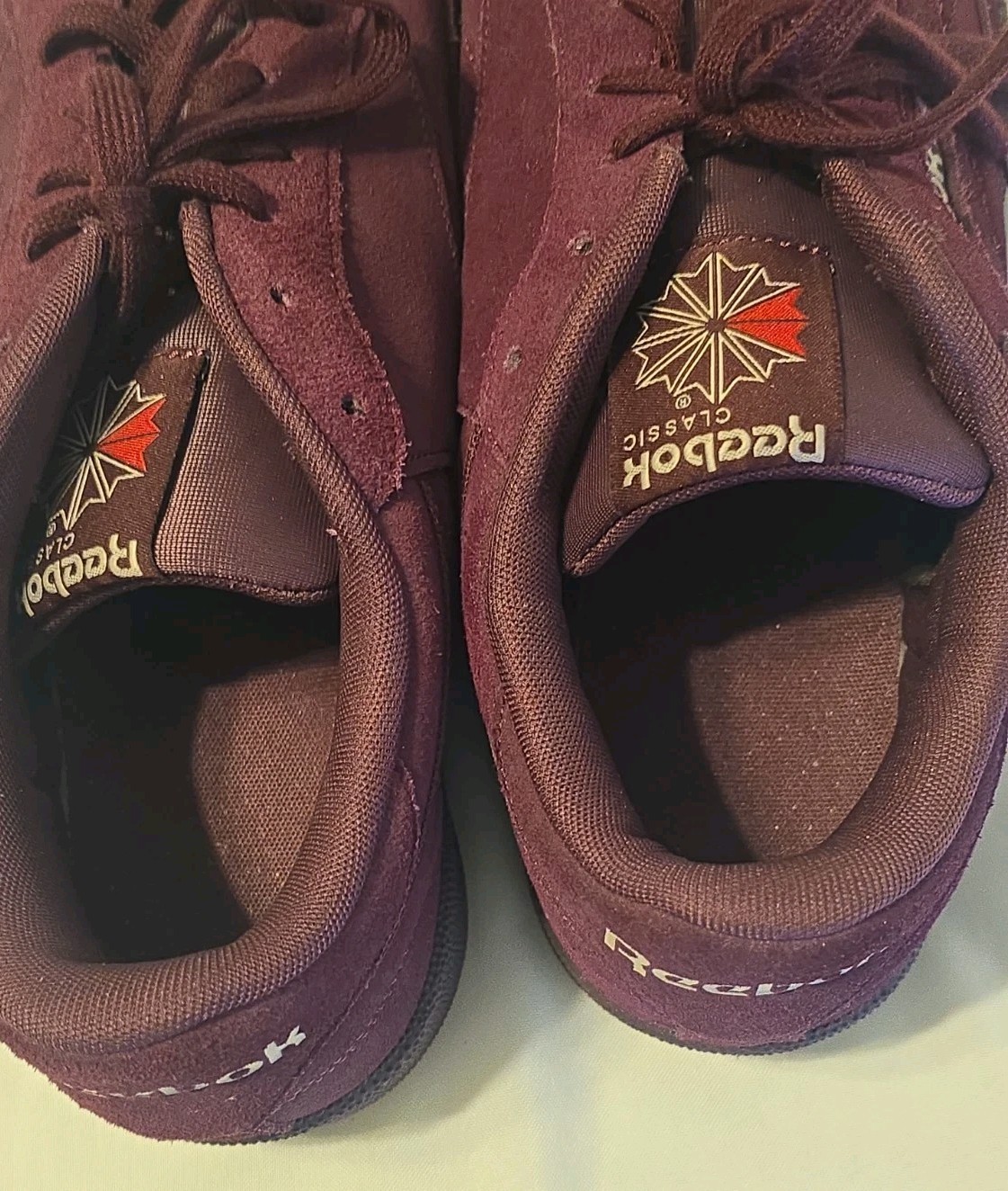 Reebok Club C 85 Maroon Suede Gum Sole Men’s Size 13 G57635 Retro Classic