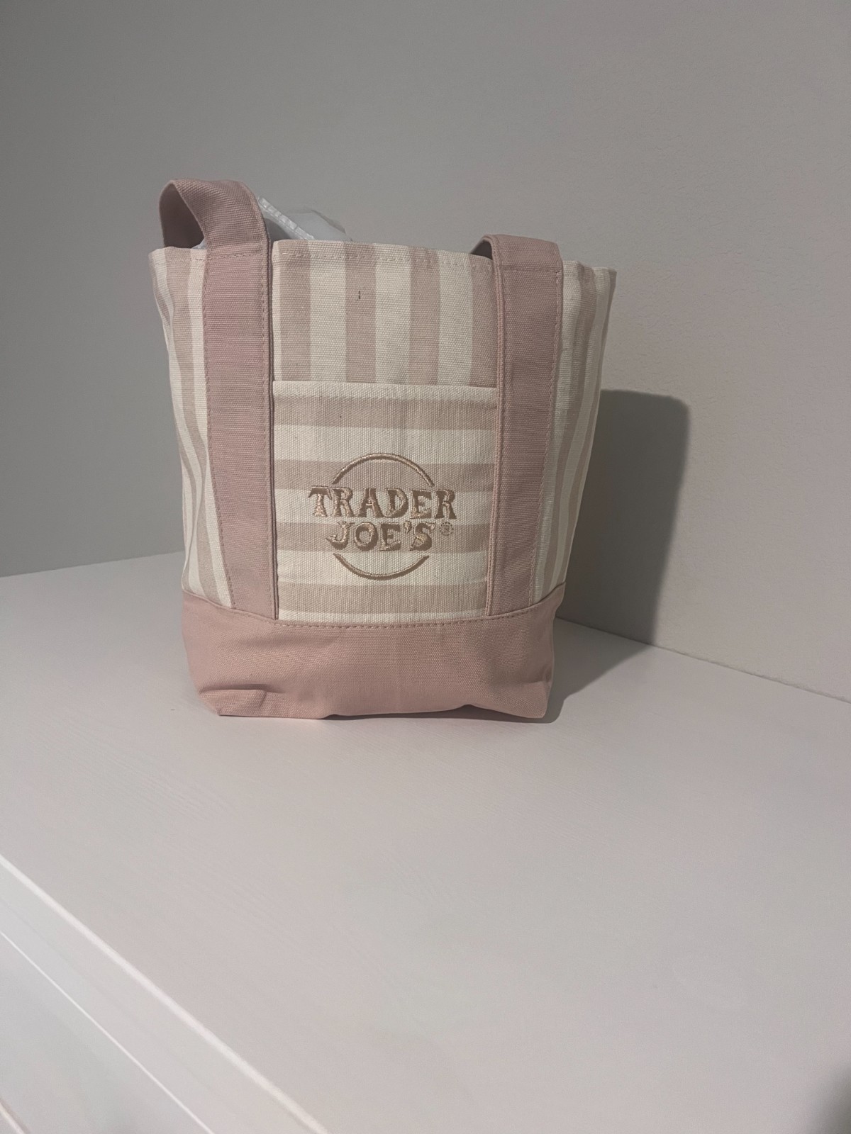 READY TO SHIP! Authentic Trader Joe’s Mini Pastel Stripe Tote Bag (1 piece)