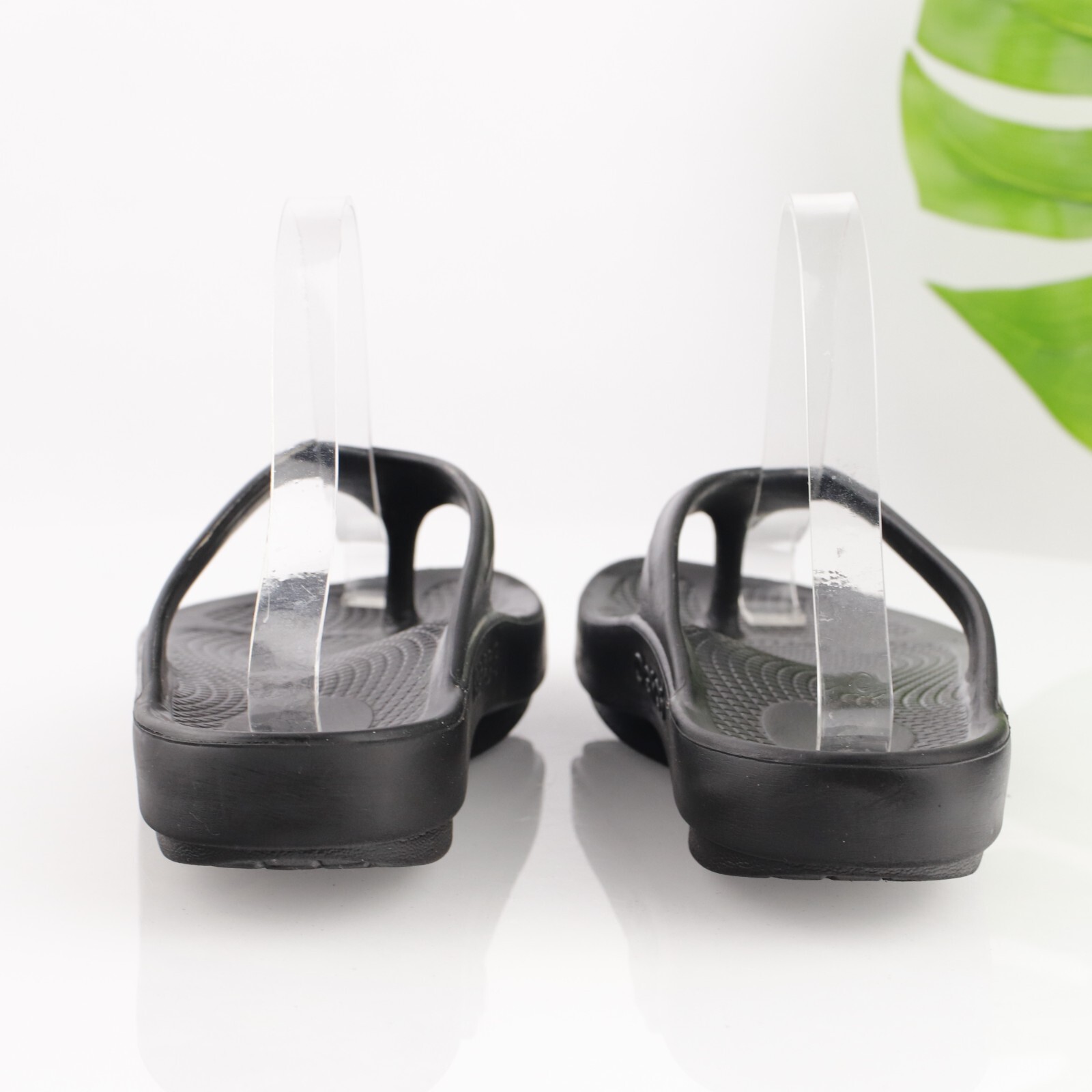 Oofos Womens OOlala Recovery Sandal Size 39 8 Black Thong Slide Casual