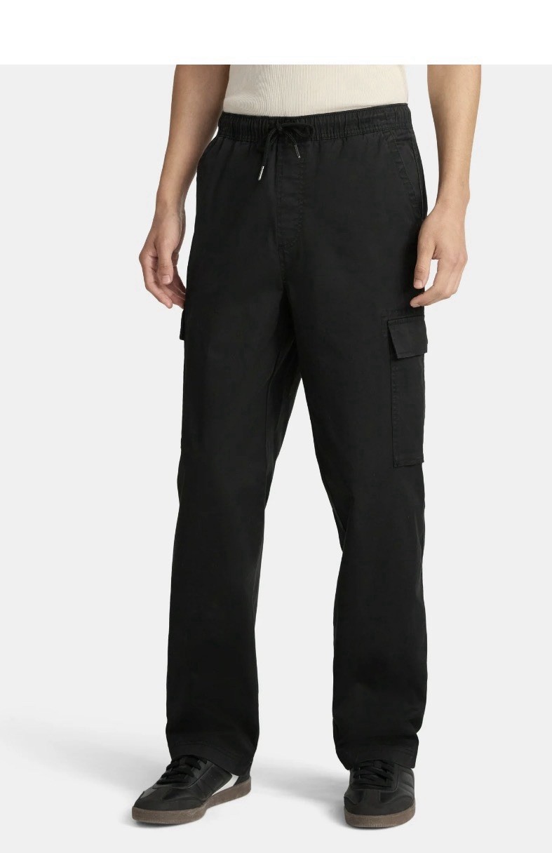 New No Boundaries Men’s Cargo Pants Black Soot Size 2XL (44-46)