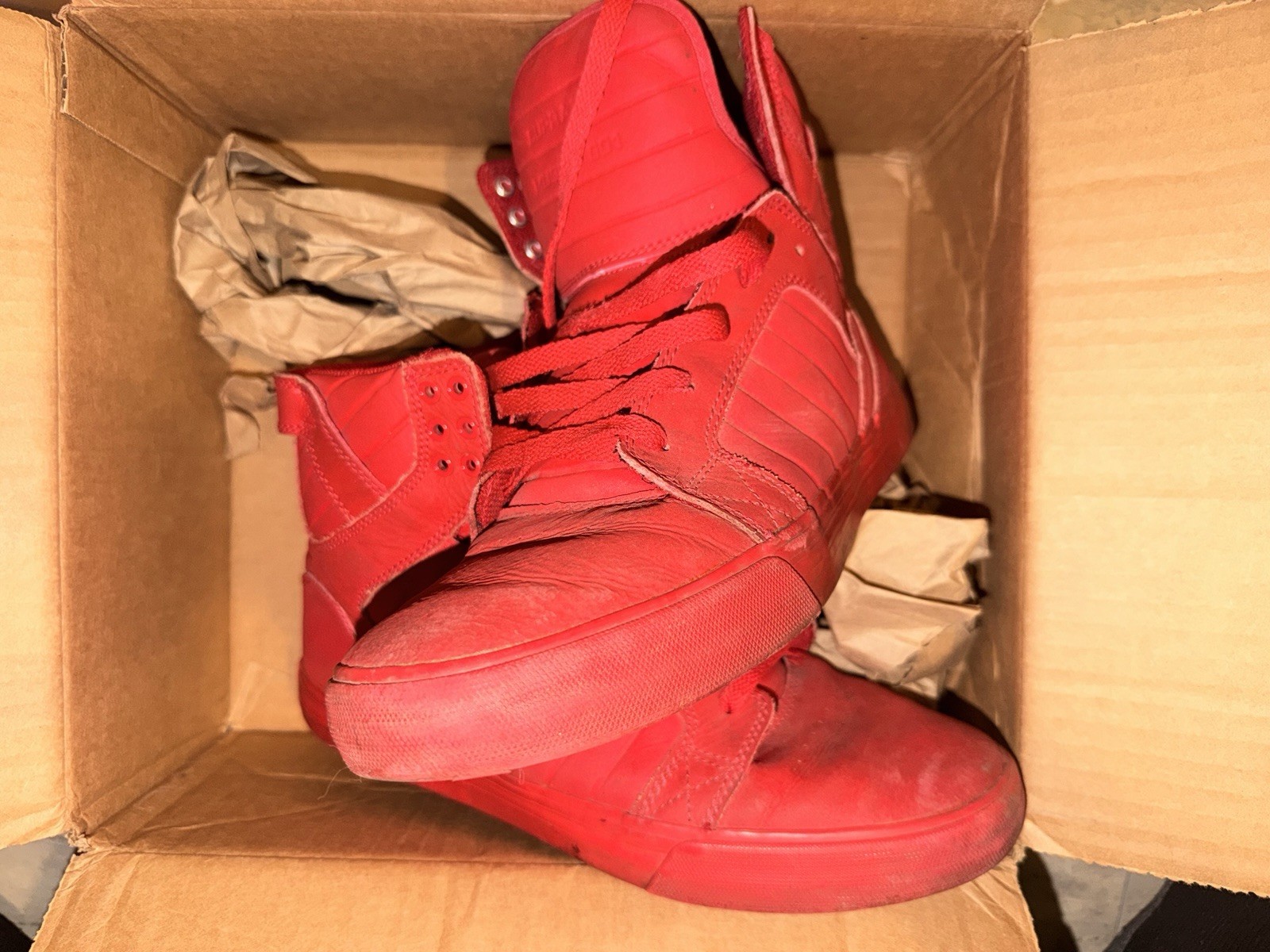 Supra Skytop Red Gunny Tuf Size 10