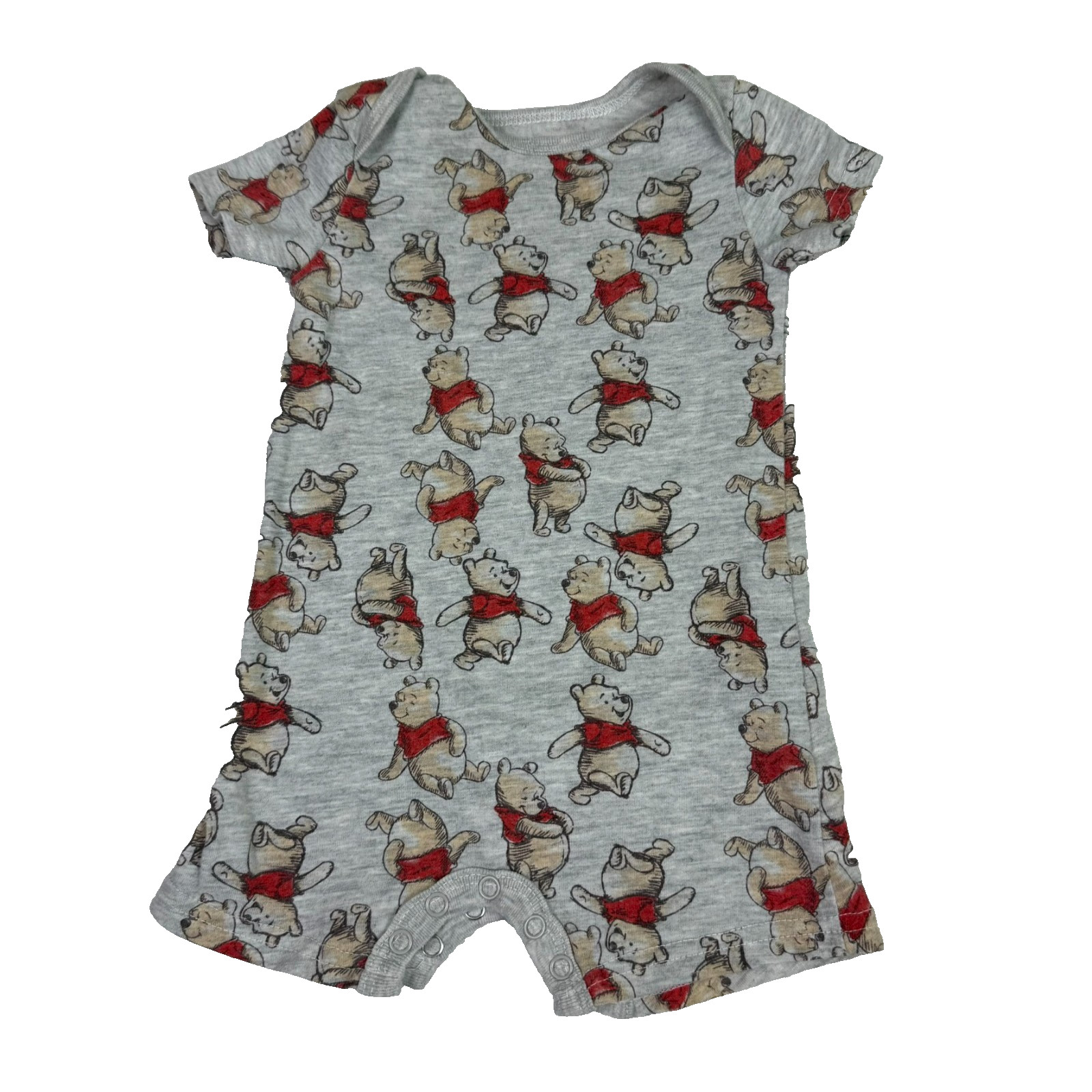 Winnie The Pooh Baby One Piece Bodysuit Jumper Size 3-6 Months Gray