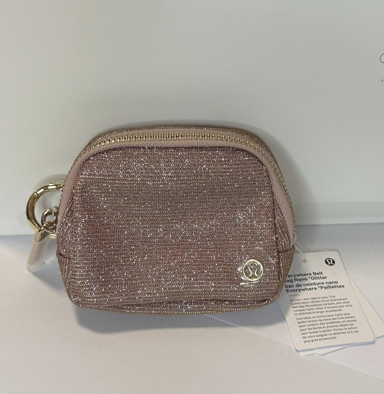Lululemon Everywhere Belt bag Nano *Glitter* Pink Brand New w Tag Fast shipping