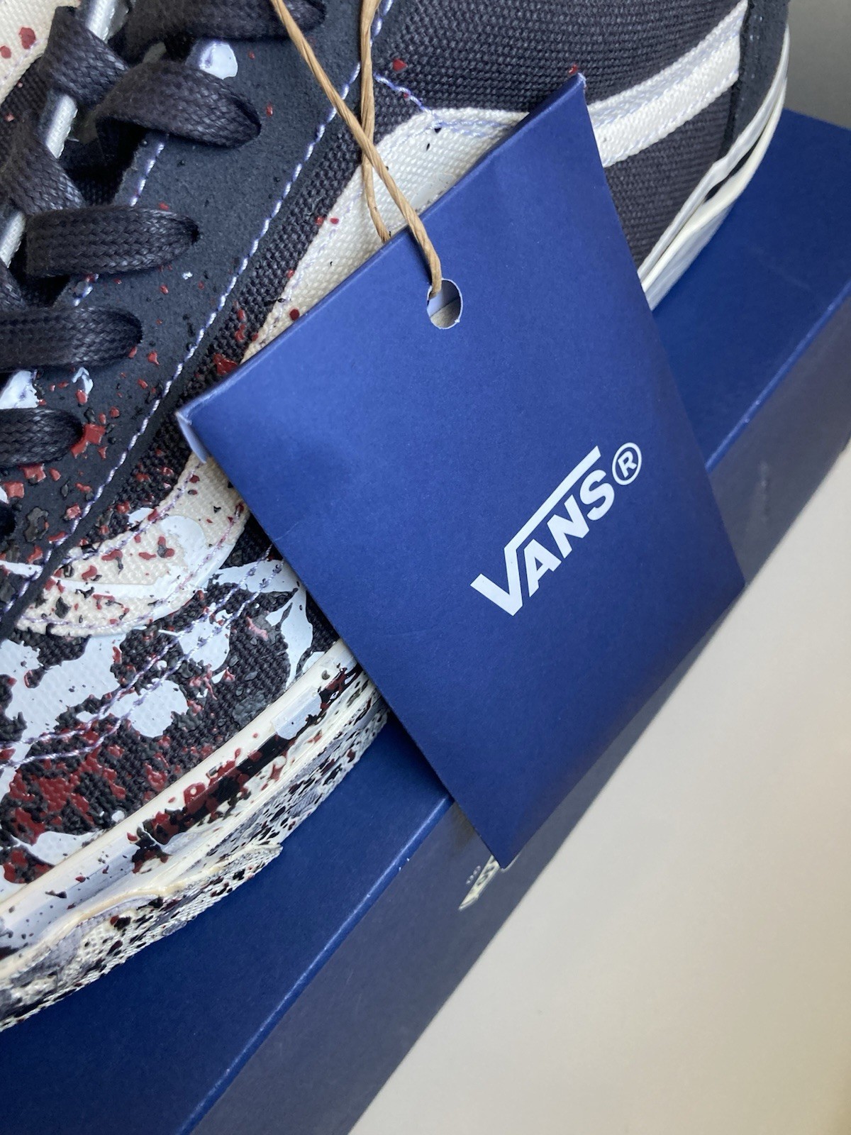 Vans Premium Old Skool 36 Paint Splatter Charcoal Grey Size 8 (Fast Ship)