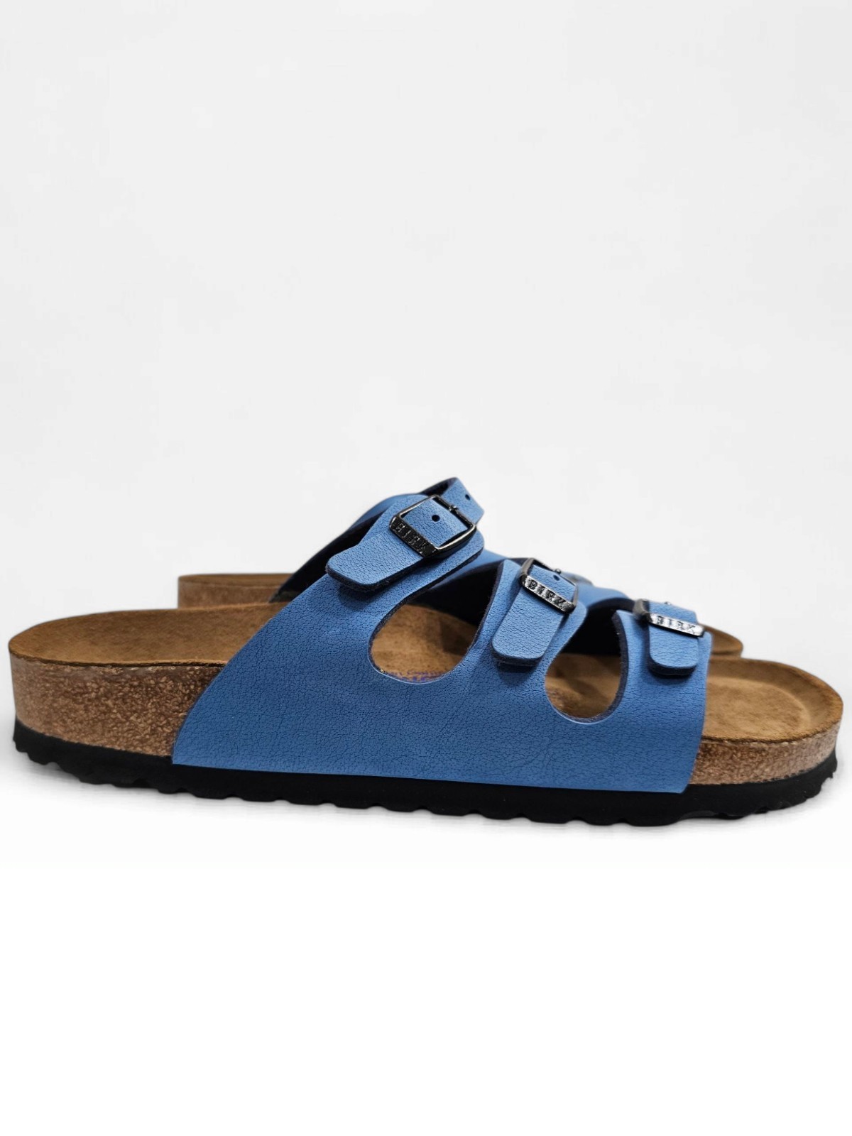 BIRKENSTOCK Florida Unisex Blue Leather 3 Straps Sandals 40/Women 9-9.5M