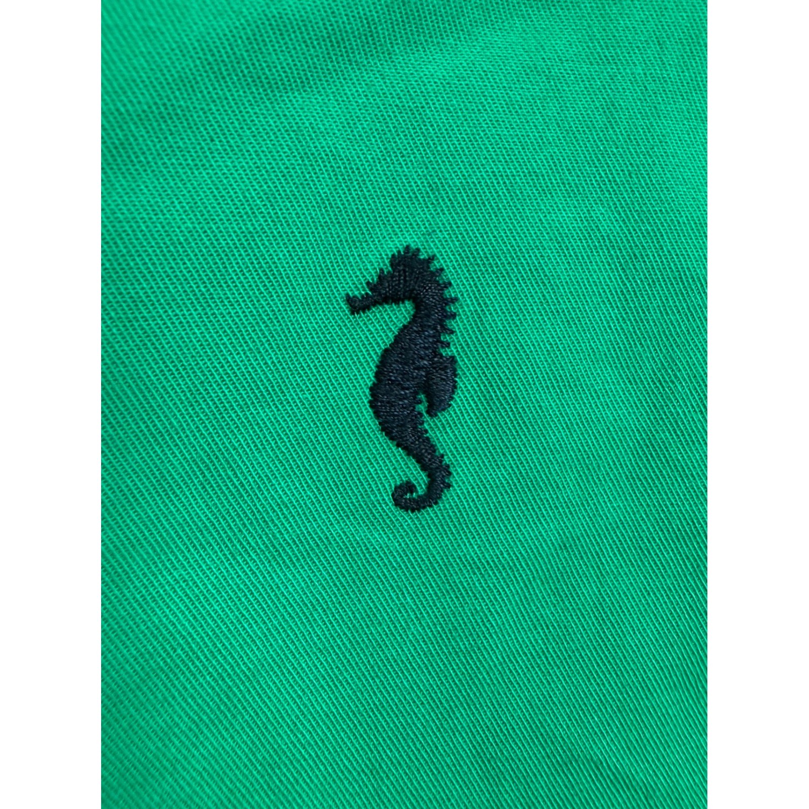 Talbots Cotton Embroidered Seahorse Mini Skirt Green Navy Preppy Coastal Bach 10