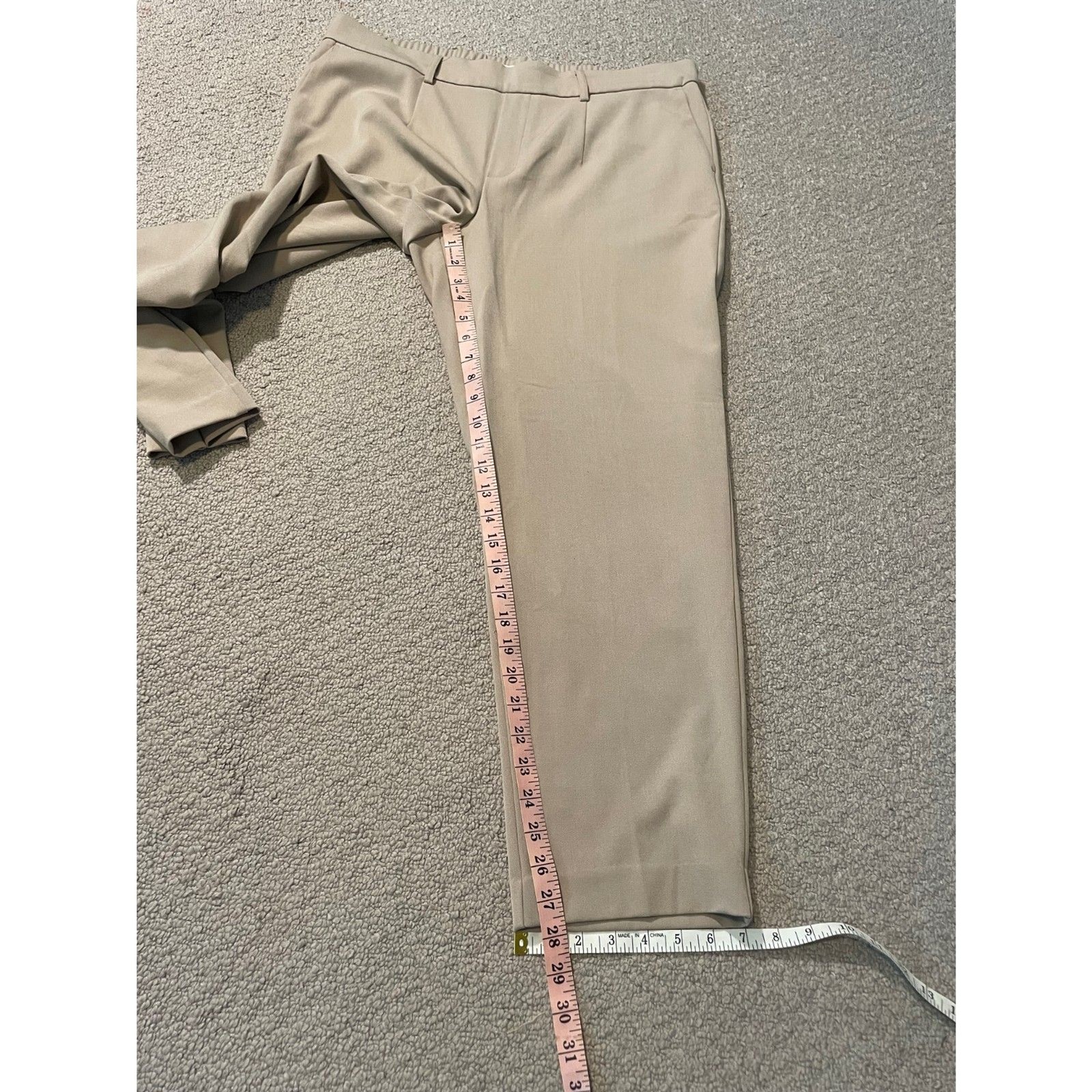 Haver + Blair pull-on beige ankle dress pants, size XL