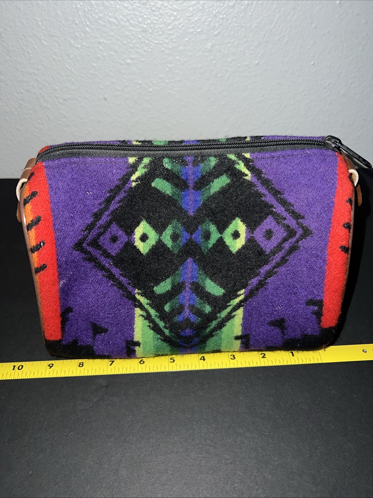Pendleton Travel Dopp Makeup Bag Wool Aztec Southwestern Pouch Colorful Vintage