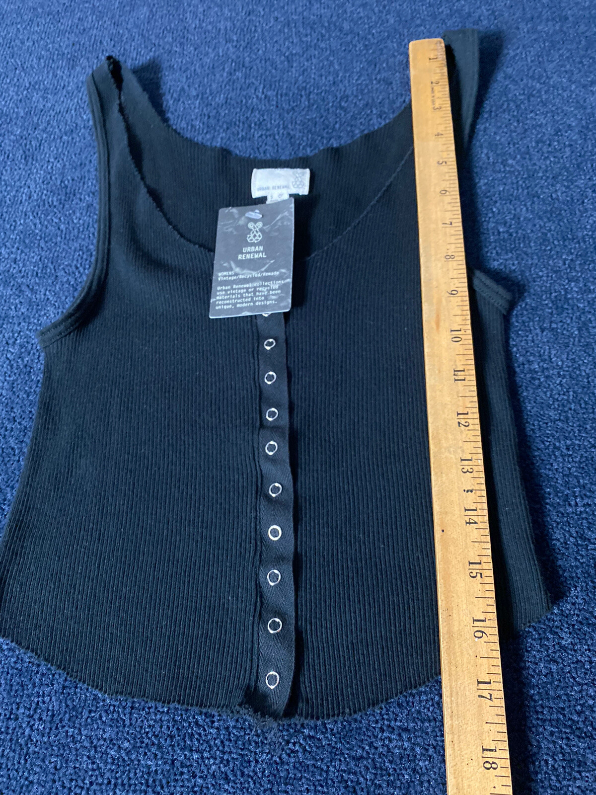 Urban Outfitters Renewal Ribbed Thin Tank Small New Crop Top 90s Vintage Y2K