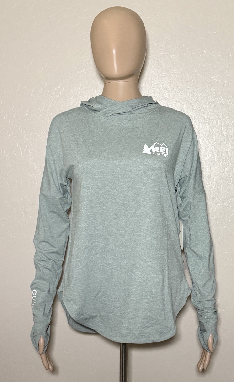 REI Co-op Womens X-Small Sahara Shade Hoodie Sea Olive Green Hike Active Top