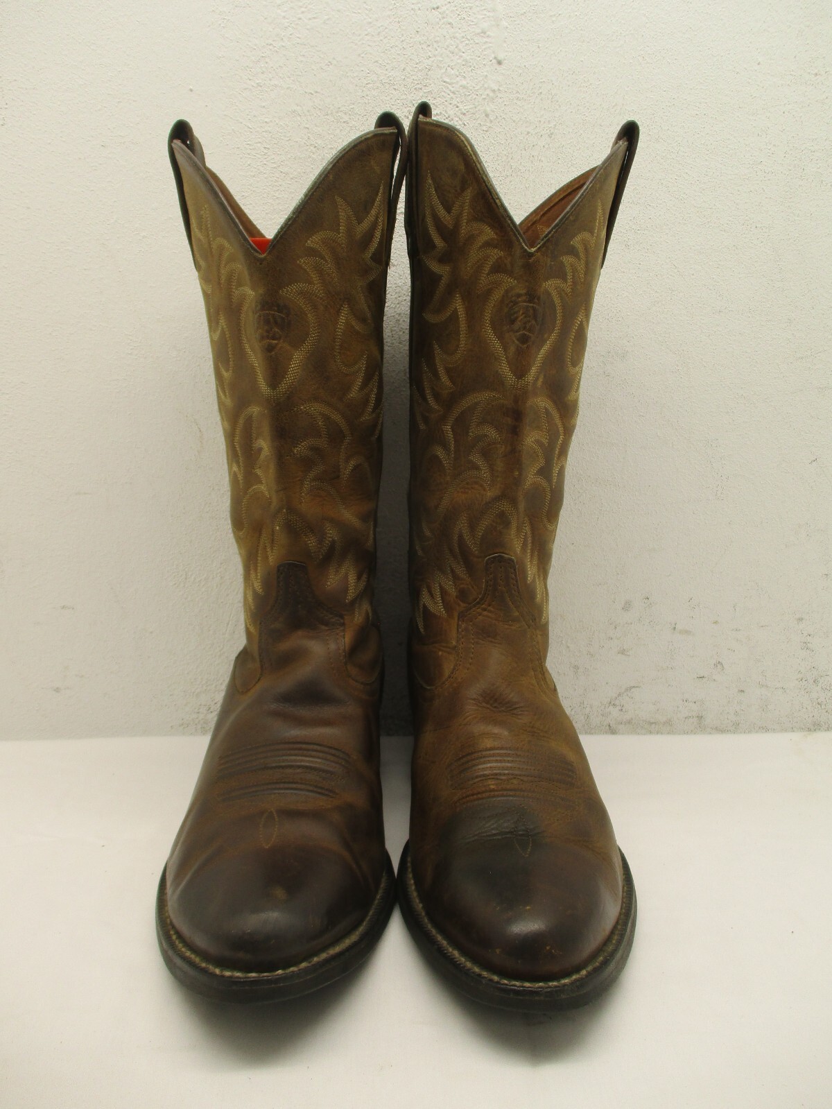 Ariat Heritage Brown Leather Cowboy Western Boots Mens Size 9.5 EE Style 34725