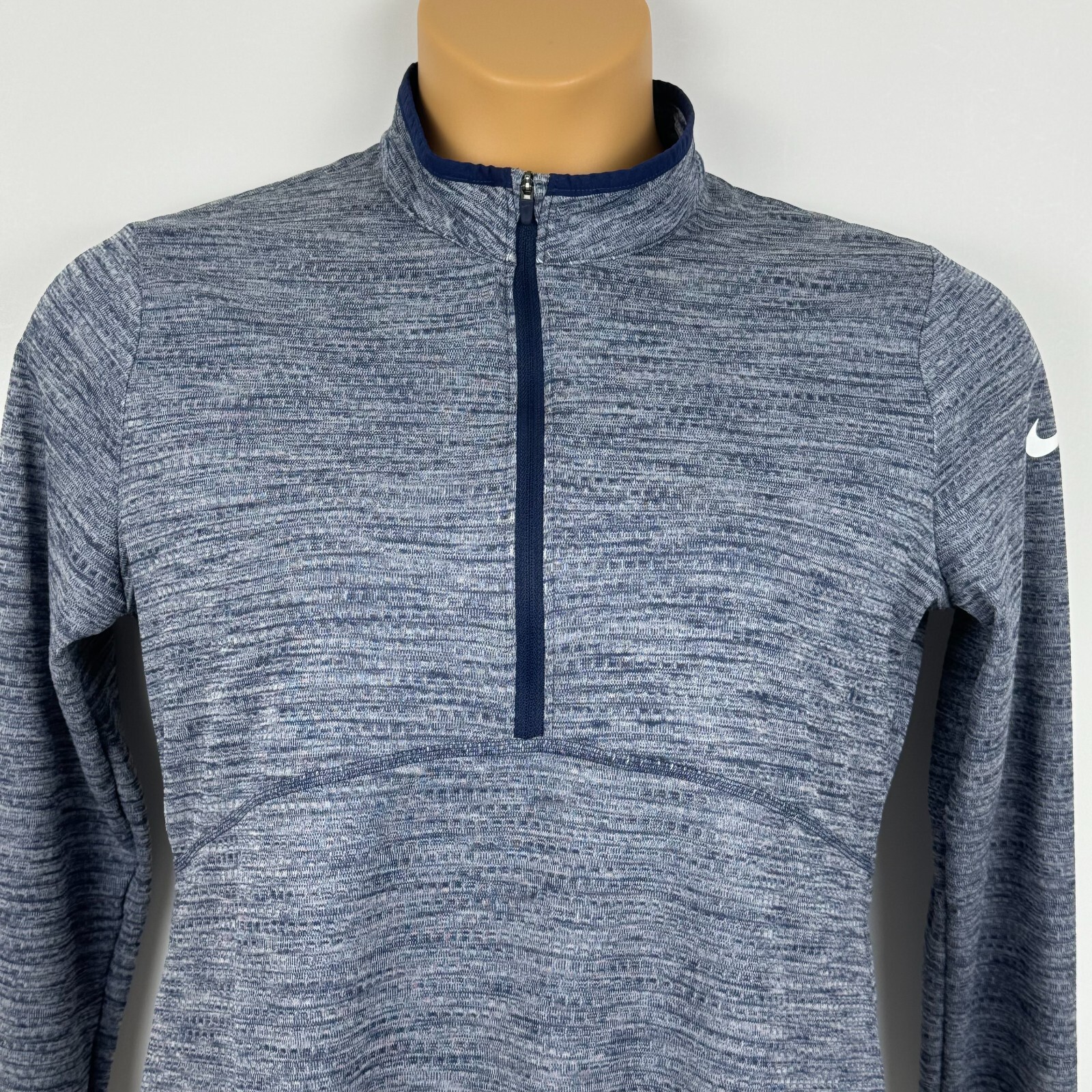 Nike Golf Dri Fit 1/2 Zip Pullover 884965 Polyeseter Blue Womens Large L