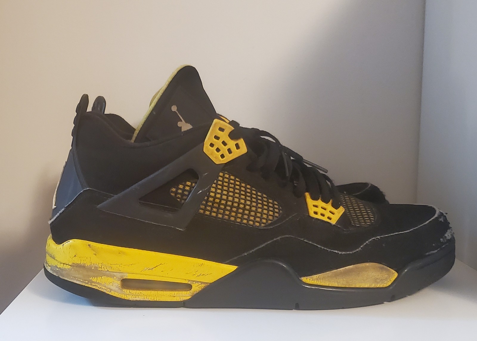 2023 Air Jordan 4 Retro Mid Thunder Black Yellow DH6927-017 size 14!