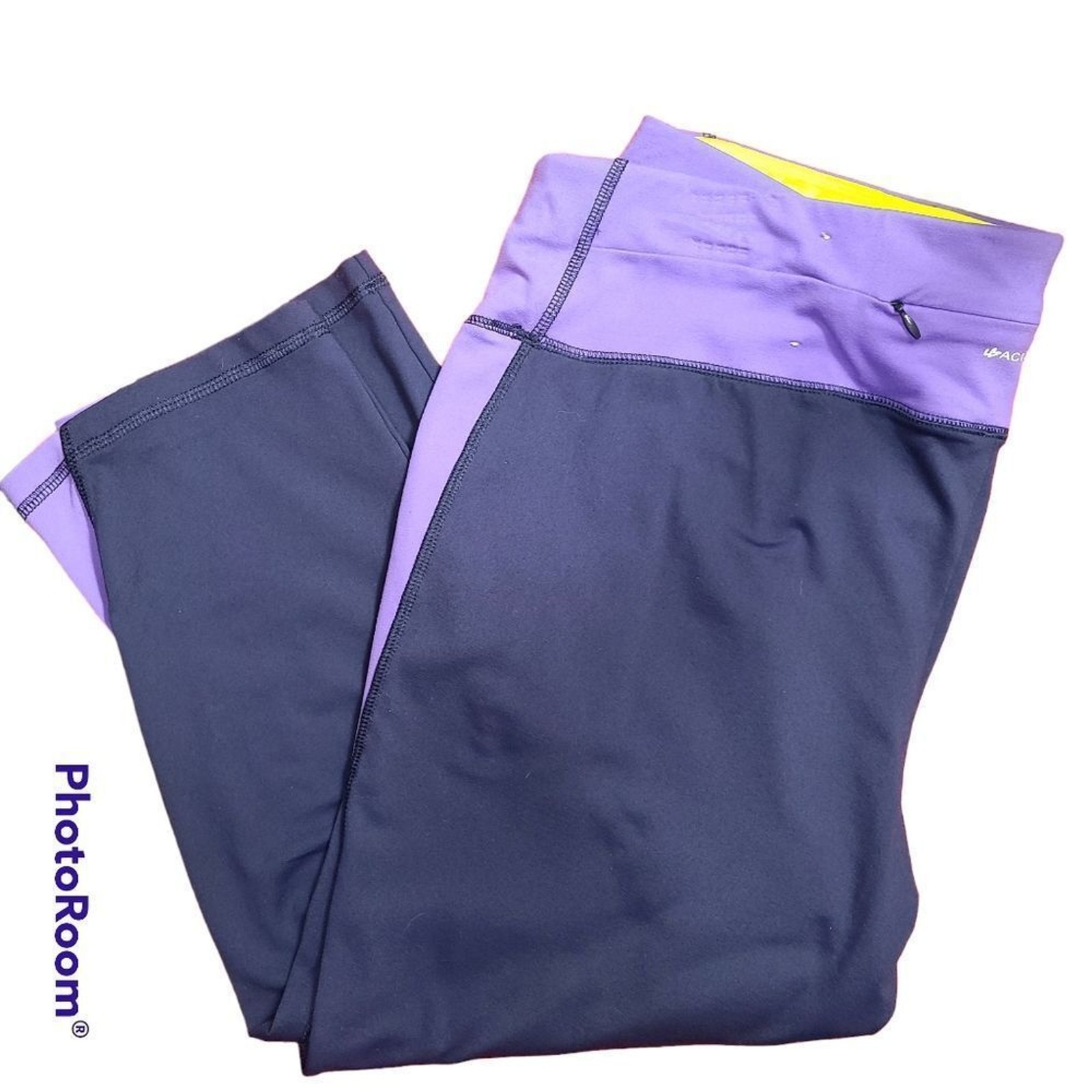 Lane Bryant Active Size 18-20 High-Rise Capri Leggings Blue Purple Colorblock