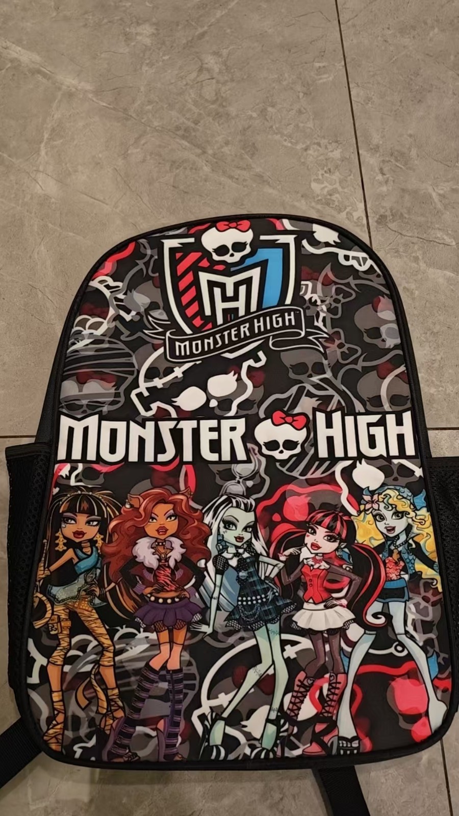 Custom Monster High Backpack 15″ x 11″ Kids black Backpack Gift