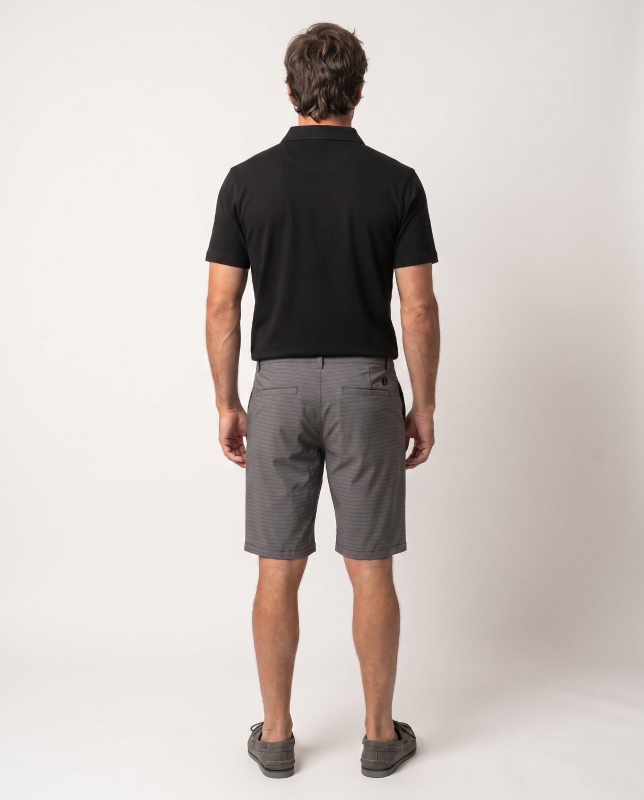 Hang Ten Men’s Shorts Hybrid lightweight Quick dry Gray Black stripe NWT size 32