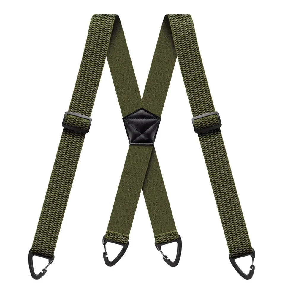 Suspenders for Men Heavy Duty, X Shape Back Hidden Suspender 1.5″ Under Clothing