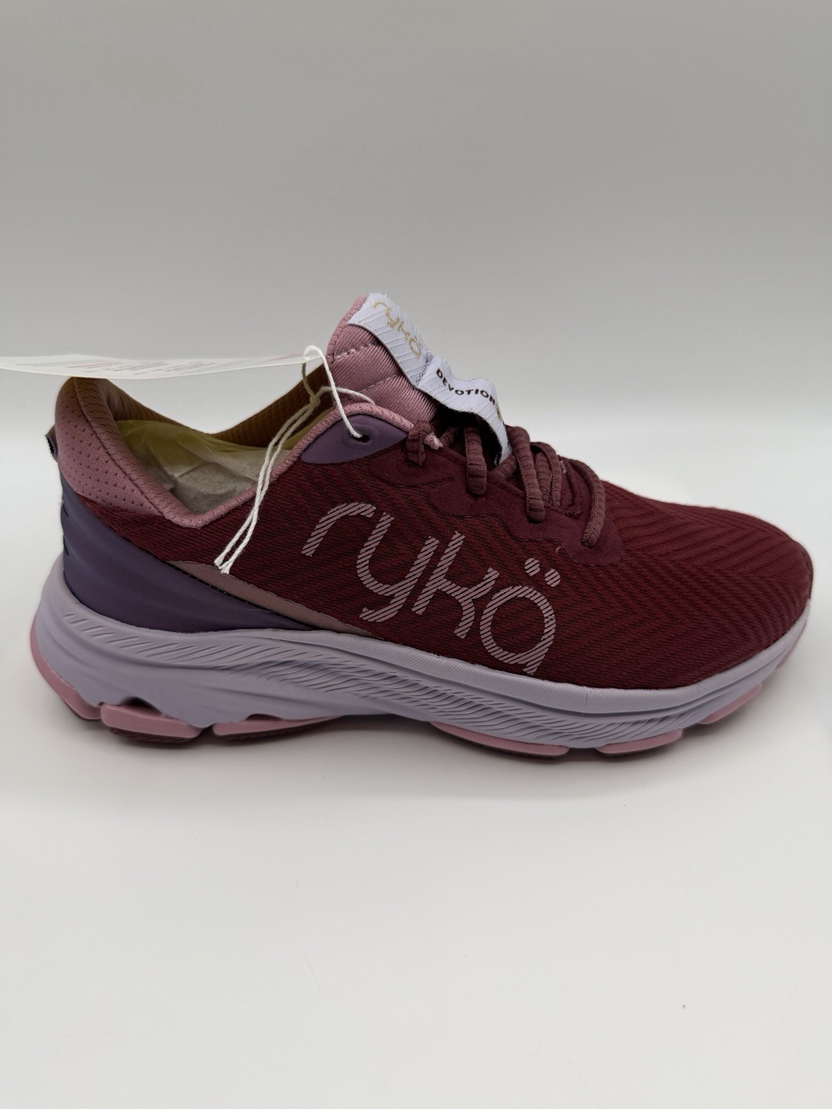 Ryka Devo X Max RS Walking Sneakers, Women’s 5,Pink/Burg. Tonal Metallic/Mesh