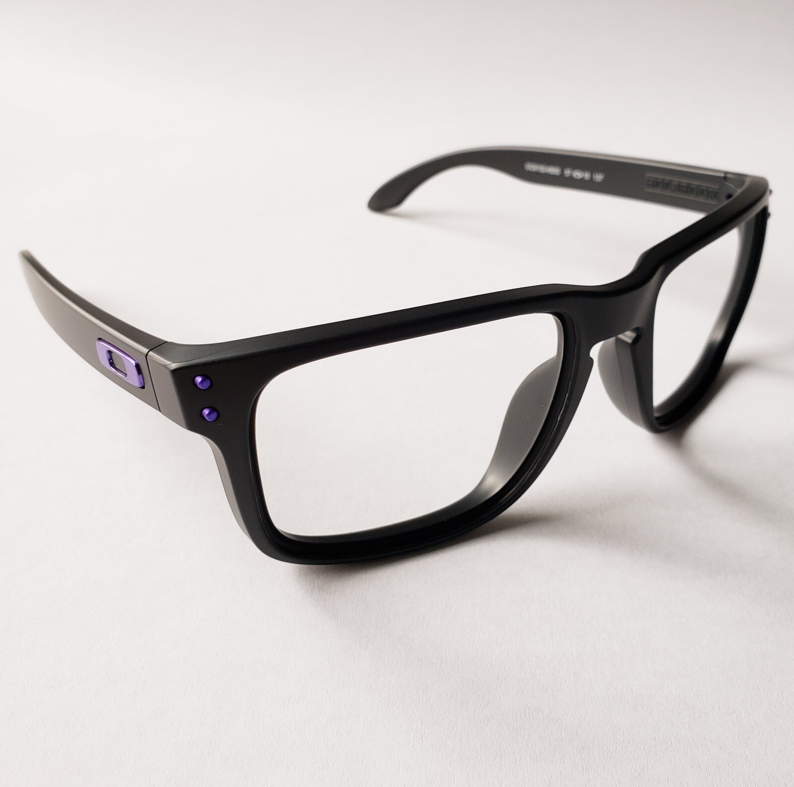 Oakley Holbrook Matte Black Purple Icons Replacement Frame Only Authentic OO9102