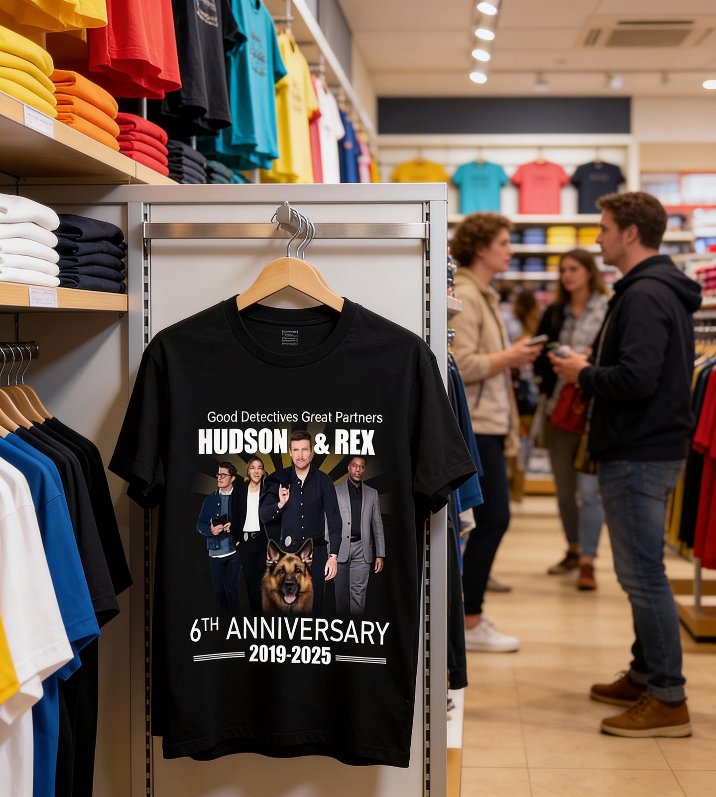 Good Detectives Great Partners Hudson And Rex 6Th Anniversary 2019 2025 Shirt
